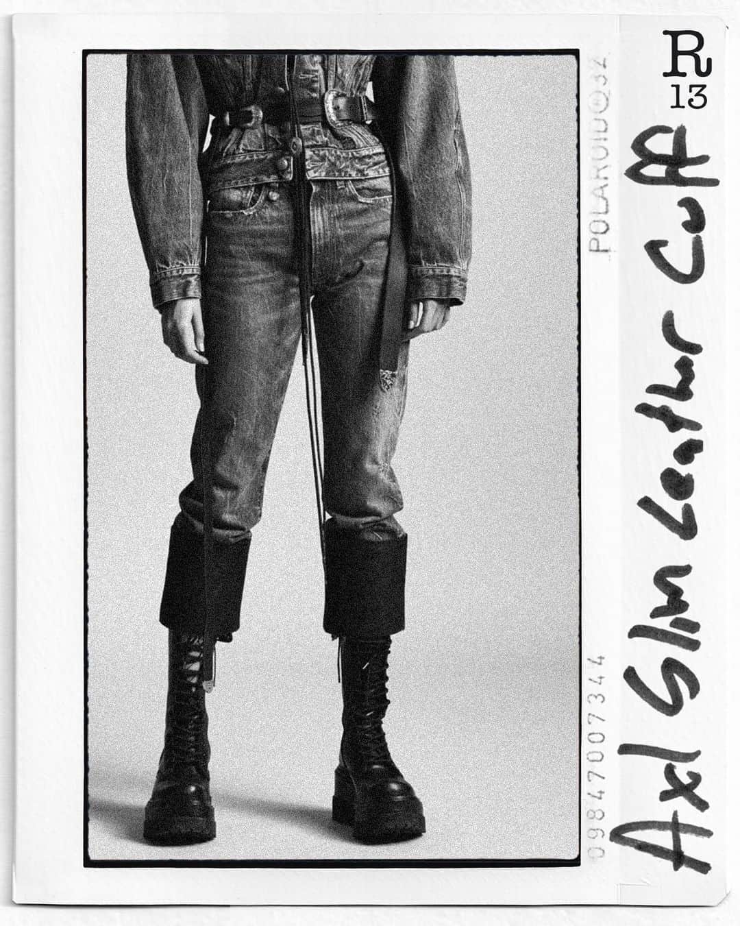 アールサーティーンさんのインスタグラム写真 - (アールサーティーンInstagram)「The Axl Slim with leather cuff from FW20 Denim Collection. Now available in store at 34 Howard St and online. #shopr13」12月27日 0時45分 - r13