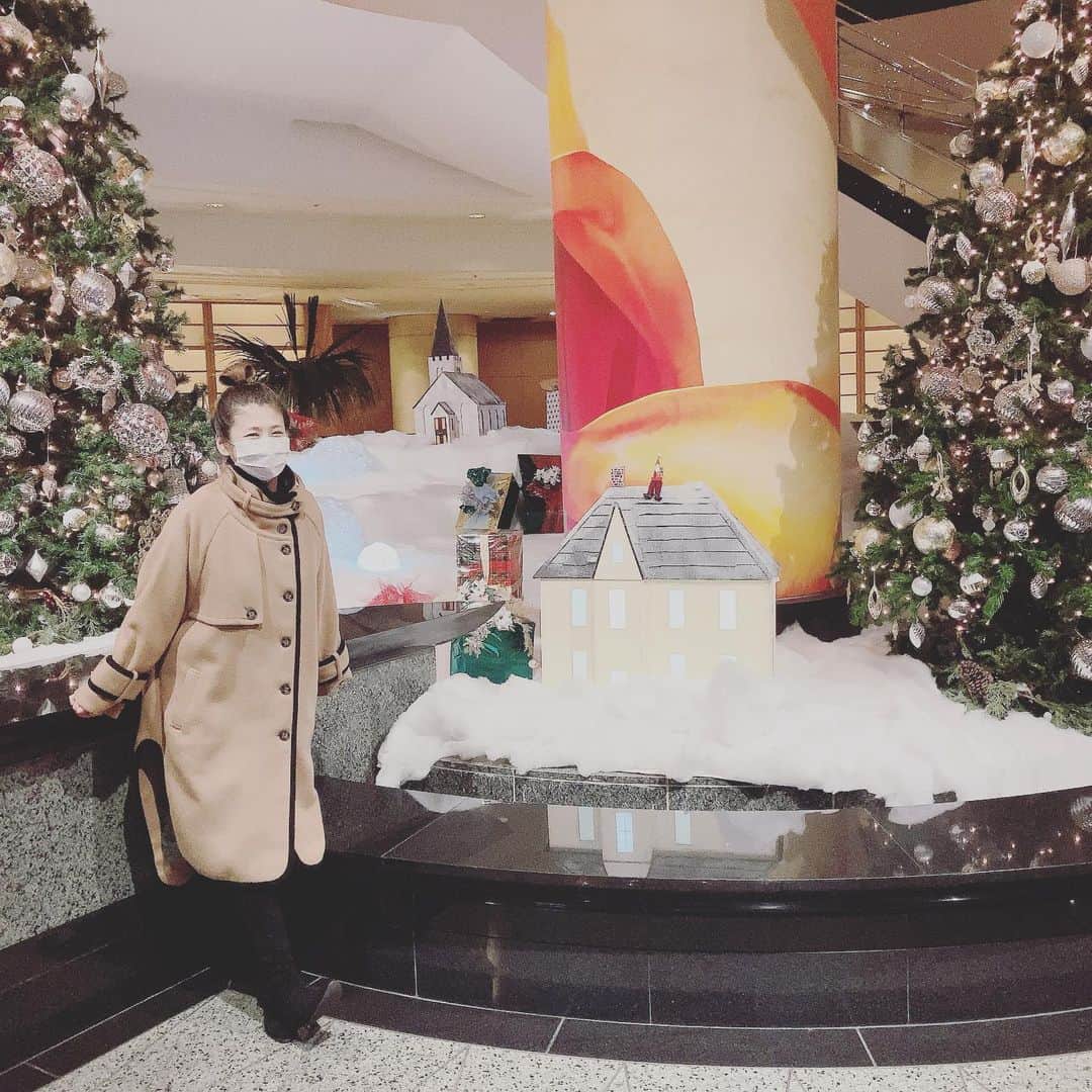 小阪有花（小阪由佳）のインスタグラム：「クリスマスツリー巡り！ツリーだけじゃなくて雪の演出も可愛かったです！お台場より桜木町の方がクリスマス感で溢れてたよ！  #クリスマス #クリスマスツリー #クリスマスツリー巡り」