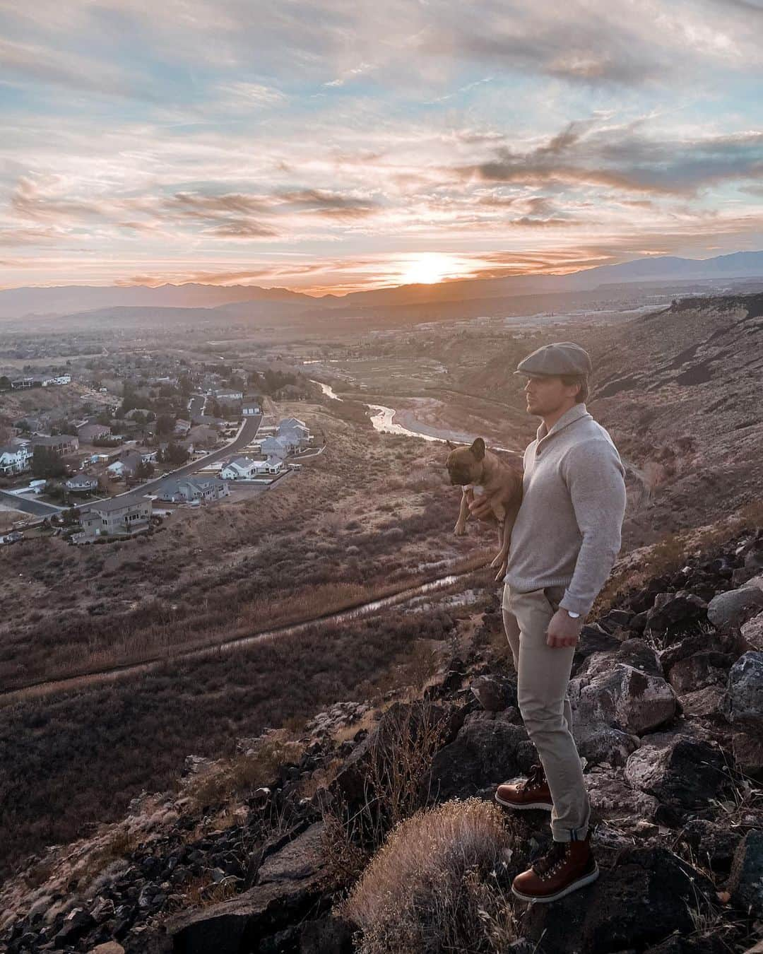 スティーブ・クックさんのインスタグラム写真 - (スティーブ・クックInstagram)「Pointing out to @hobbescook Where I want to build our future home. Basically I told him "Everything the light touches... is our kingdom. But a king's time as ruler rises and falls like the sun. One day, the sun will set on my time here, and will rise with you as the new king." I know I got a little dramatic since it's only 7 acres but it felt appropriate」12月27日 1時15分 - stevecook