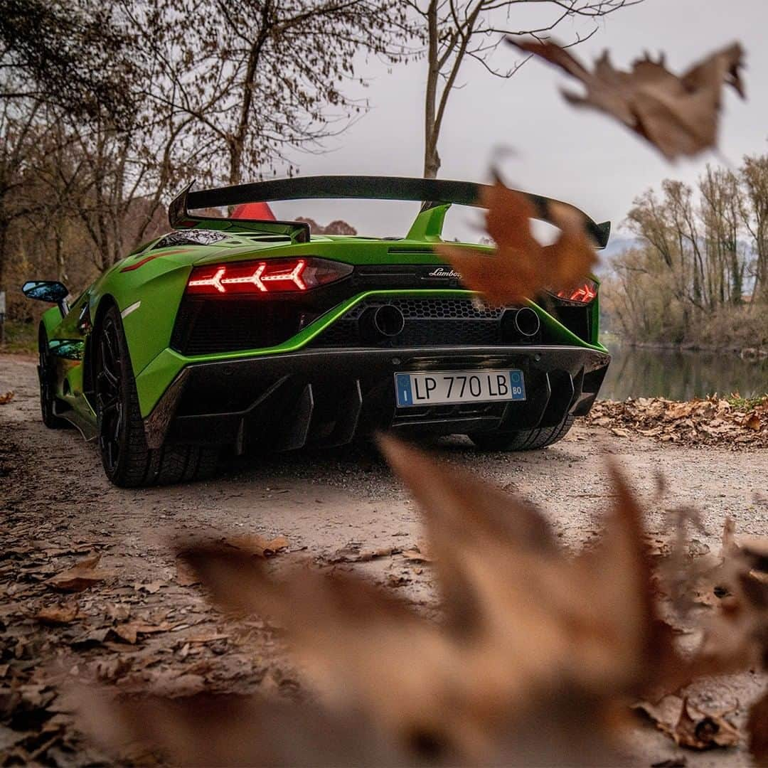 ランボルギーニさんのインスタグラム写真 - (ランボルギーニInstagram)「The best way to make Aventador SVJ’s style shine is to have it surrounded by fascinating natural shades.  But the question is: which color is it, Verde Alceo or Verde Mantis?  #Lamborghini #AventadorSVJ #GuessTheColor」12月27日 2時00分 - lamborghini