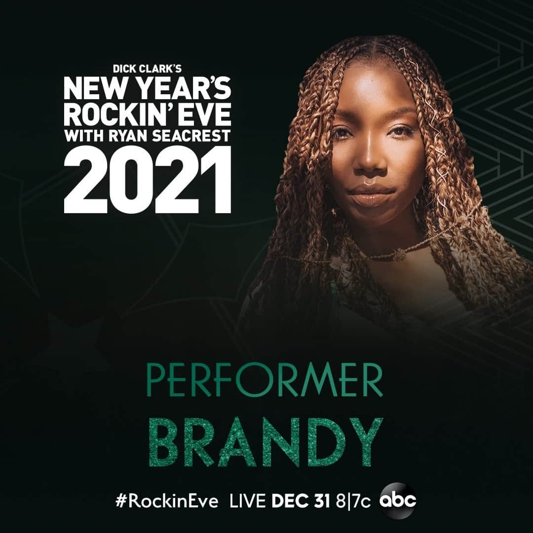 アメリカン・ブロードキャスティング・カンパニーのインスタグラム：「The stars keep aligning for @rockineve! Announced today: @brandy is performing on #RockinEve December 31 at 8|7c on ABC!」