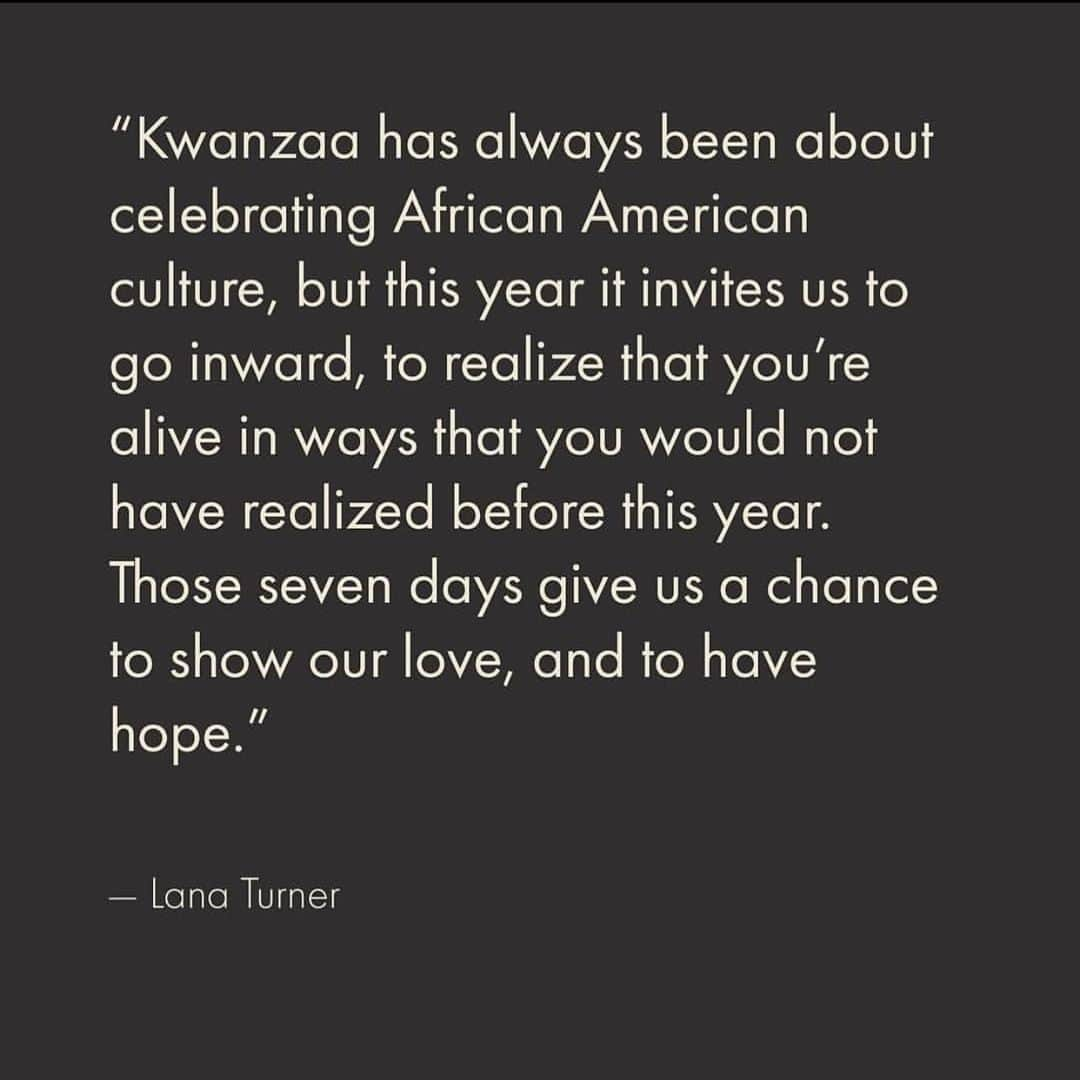 トームさんのインスタグラム写真 - (トームInstagram)「#repost @ava @philaprint “Kwanzaa has always been about celebrating African American culture, but this year it invites us to go inward, to realize that you’re alive in ways that you would not have realized before this year. Those seven days give us a chance to show our love, and to have hope.” - Lana Turner via @bonappetitmag . #HappyKwanzaa #Kwanzaa」12月27日 6時42分 - tomenyc