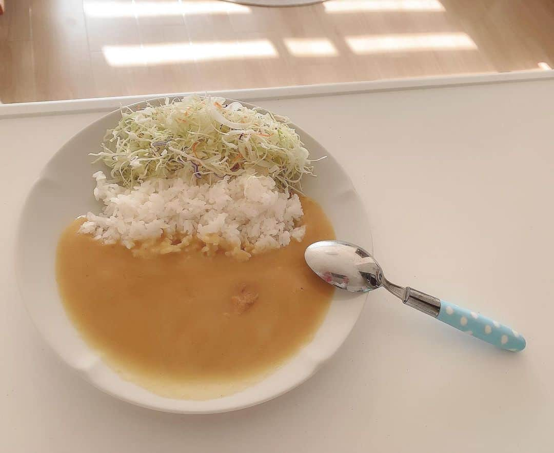 山崎智花のインスタグラム：「テレビで見てから気になったから早速買いに行ったレトルトカレー🍛 正直レトルトってどれも苦手なんだけどコレは美味しかった😋  #みなさまのお墨付き #西友 #レトルトカレー #お昼ご飯 #ひとり暮らしごはん #一人暮らしご飯 #簡単ご飯 #カレーライス #ひとりごはん #カレーランチ #手抜きご飯」