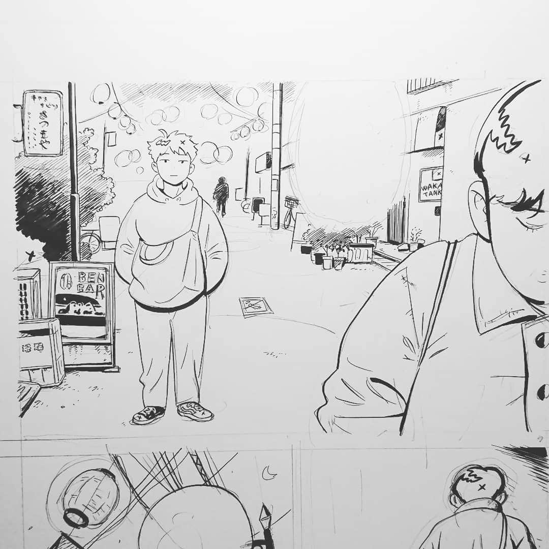 真造圭伍のインスタグラム：「最近は早く雑誌に載るように、毎日漫画描いてます。」