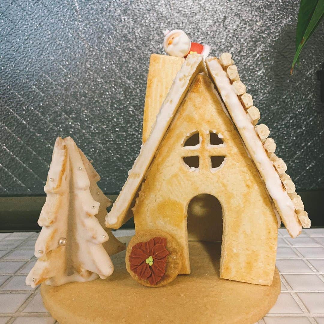 並木万里菜さんのインスタグラム写真 - (並木万里菜Instagram)「週末はお菓子の家 を作りました。 母と共作しましたが、 途中買い物に行ったため私一人で作りました  が...  屋根の重みで家が全壊し、 振り出しに戻ってしまいやる気喪失...  なんとかここまで制作できました🙆🏻‍♂️🏠      #ヘクセンハウス#リアルお菓子の家#アイシングクッキー  #クッキー🍪  #アイシングクッキー初心者 #クッキーハウス #ログハウス っぽくしたかった けど半分ほど食べてしまって足りない結果に。 #途中で挫折しました #並木万里菜」12月27日 18時32分 - marina_namiki