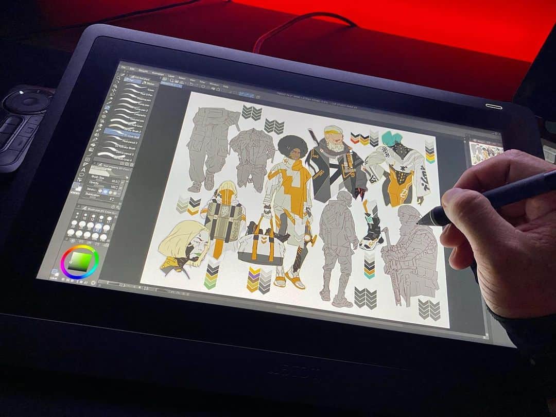 RB Silvaのインスタグラム：「#cintiq16hd #cintiqdtk1660 #clipstudiopaint #drawforfun #wacomexpresskeyremote」