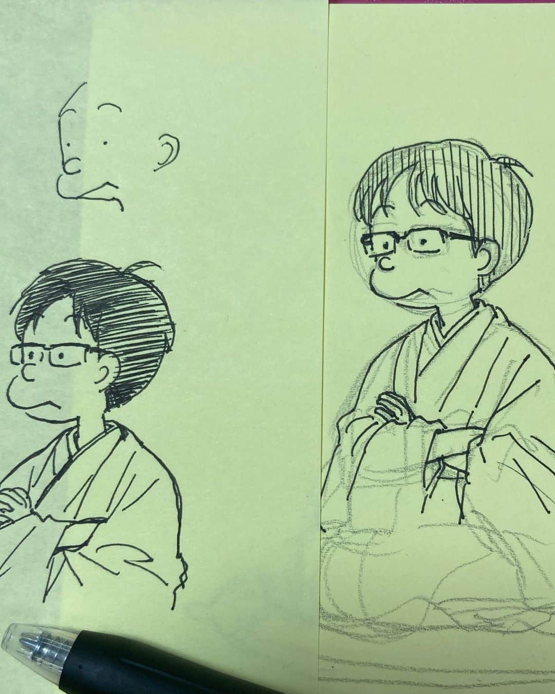 久保ミツロウさんのインスタグラム写真 - (久保ミツロウInstagram)「My sketches of Mr.TOYOSHIMA(shogi) that I started to draw this summer.」12月28日 3時33分 - kubomitsurou
