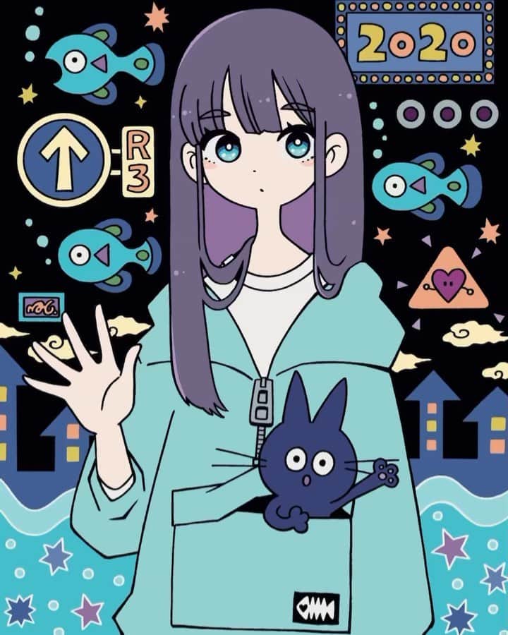 北極まぐのインスタグラム：「バイバイ2020 #illustration #artwork」