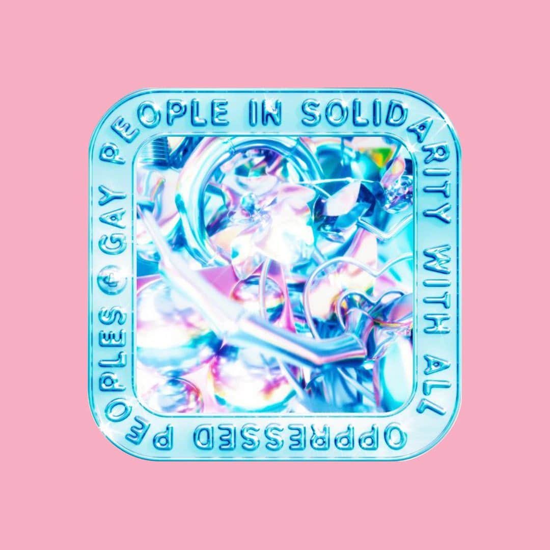 オープニングセレモニーのインスタグラム：「“Gay People in Solidarity with All Oppressed⁠⠀ Peoples”, an artwork by @terrelldavis.me, part of⁠ our 365 Days of Pride collection.⁠⠀ ⁠⠀ openingceremony.com」