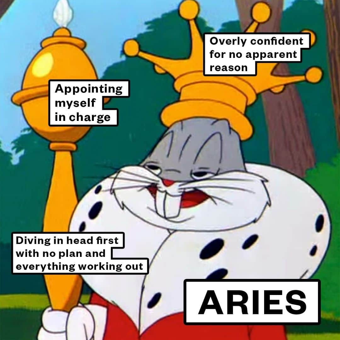 Looneyさんのインスタグラム写真 - (LooneyInstagram)「im an aries and now consider myself an expert in the niche world of Looney Tunes astrology memes」12月28日 2時00分 - looneytunes