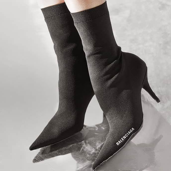 GILTのインスタグラム：「Get used to people staring at your shoes. Tap to shop the #Balenciaga Knife Bootie.」