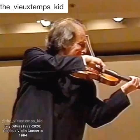 のインスタグラム：「#Repost @the_vieuxtemps_kid with @get_repost ・・・ The last of a golden era violinist, Ivry Gitlis lived a fruitful 98 years and throughout his wide-spanning career, he had met and worked with musical luminaries such as Bronisław Huberman (founder of the Israel Philharmonic Orchestra @israel_philharmonic), Jascha Heifetz and Carl Flesch, among many others.  His faithful companion, the 1713 "Sancy" Stradivari, which he acquired in 1956, had accompanied him for close to 65 years in thousands of concerts around the world. Gitlis remained true to the "old school" style of violin playing with his brilliant improvisations, unique vibrato and musical phrases in his concerts and recordings.  To put things into perspective, Gitlis was 9 years old when the great Belgian master Eugène Ysaÿe passed away in 1931. He was 17 years old during the outbreak of World War 2 in 1939 and was from an era where clean drinking water was a privilege. Hand written letters (which took ages to arrive to their intended recipient) formed the majority of communication and televisions were still in it's infancy. He lived till the digital age where messages could be sent in seconds and concerts could be enjoyed online regardless of location.  Imagine all of his envious musical colleagues who didn't live to see this technologically-advanced era Heifetz, Oistrakh, Milstein, Kogan etc...With the passing of Ivry Gitlis and Ida Haendel this year, the golden age of violin playing has finally come to an end.」
