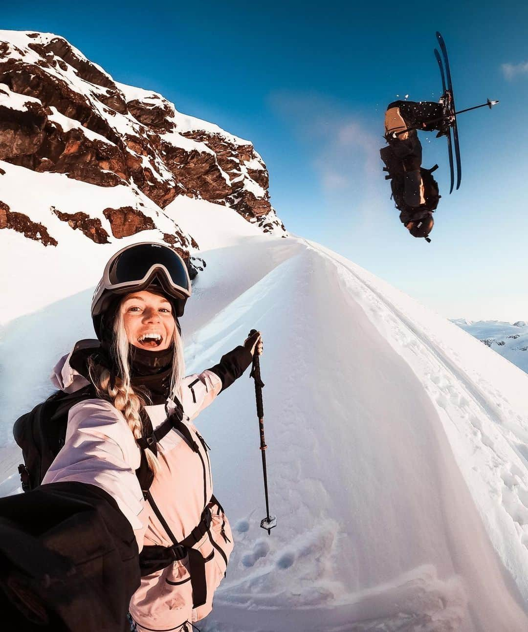 goproさんのインスタグラム写真 - (goproInstagram)「Photo of the Day: BFF (noun): Best Flipping Friend—One who flips with their favorite companion ⛷ #GoProFamily members @kajsal + @william_larsson ⠀⠀⠀⠀⠀⠀⠀⠀⠀ Use Burst Photo Mode on #GoProHERO9 Black to freeze fast moving subjects 🥶 Just set your photo interval, say "GoPro, shoot burst!", + pick your favorite moment after the action 📸 ⠀⠀⠀⠀⠀⠀⠀⠀⠀ @GoProNordics #GoProNordics #GoPro #GoProSnow #MoreEverything #Skiing #Backflip」12月28日 2時21分 - gopro