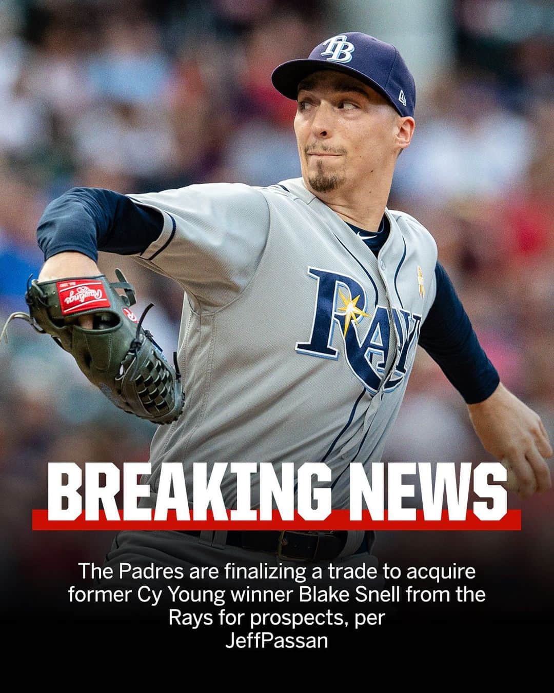 スポーツセンターさんのインスタグラム写真 - (スポーツセンターInstagram)「The Padres are finalizing a trade to acquire former Cy Young winner Blake Snell from the Rays for prospects, via @JeffPassan」12月28日 13時26分 - sportscenter