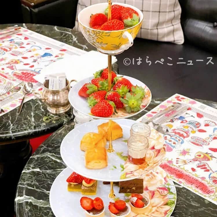 野山苺摘（グルメライター・グルメ探偵）のインスタグラム：「🍓いちごテロ🍓  ヒルトン東京「マーブルラウンジ」﻿ ﻿ ストロベリースイーツフェア﻿ 『RSVP.アリスからの招待状』﻿ ﻿ 「不思議の国のアリス」から着想を得たいちごデザート20種類以上とフレッシュ苺🍓﻿ ﻿ ディナーではラクレットや蟹も食べ放題、ランチはローストビーフが登場！﻿ ﻿ 詳しい実食レポートは↓﻿ harapeco.news/hiltontokyo8/﻿ ﻿ 🍰🧁🍰🧁🍰🧁🍰🧁🍰🧁🍰🧁🍰🧁🍰🧁﻿ ﻿ #RSVPアリスからの招待状﻿ #飯テロ #ブッフェ #食レポ ﻿ #食べ放題 #マーブルラウンジ﻿ #グルメライター  #アリスからの招待状﻿ #スイーツブッフェ  #ヒルトン東京﻿ #buffet #🎂 #アリス #ランチビュッフェ﻿ #いちごライター #ビュッフェ ﻿ #スイーツ #ディナービュッフェ﻿ #🍰 #デザートワゴン #ストロベリービュッフェ﻿ #スイーツワゴン #不思議の国のアリス﻿ #デザートビュッフェ #デザート﻿ #アリスビュッフェ﻿ #いちご　#🍓 #苺 #いちごビュッフェ﻿ ﻿ 🍰🧁🍰🧁🍰🧁🍰🧁🍰🧁🍰🧁🍰🧁🍰🧁」