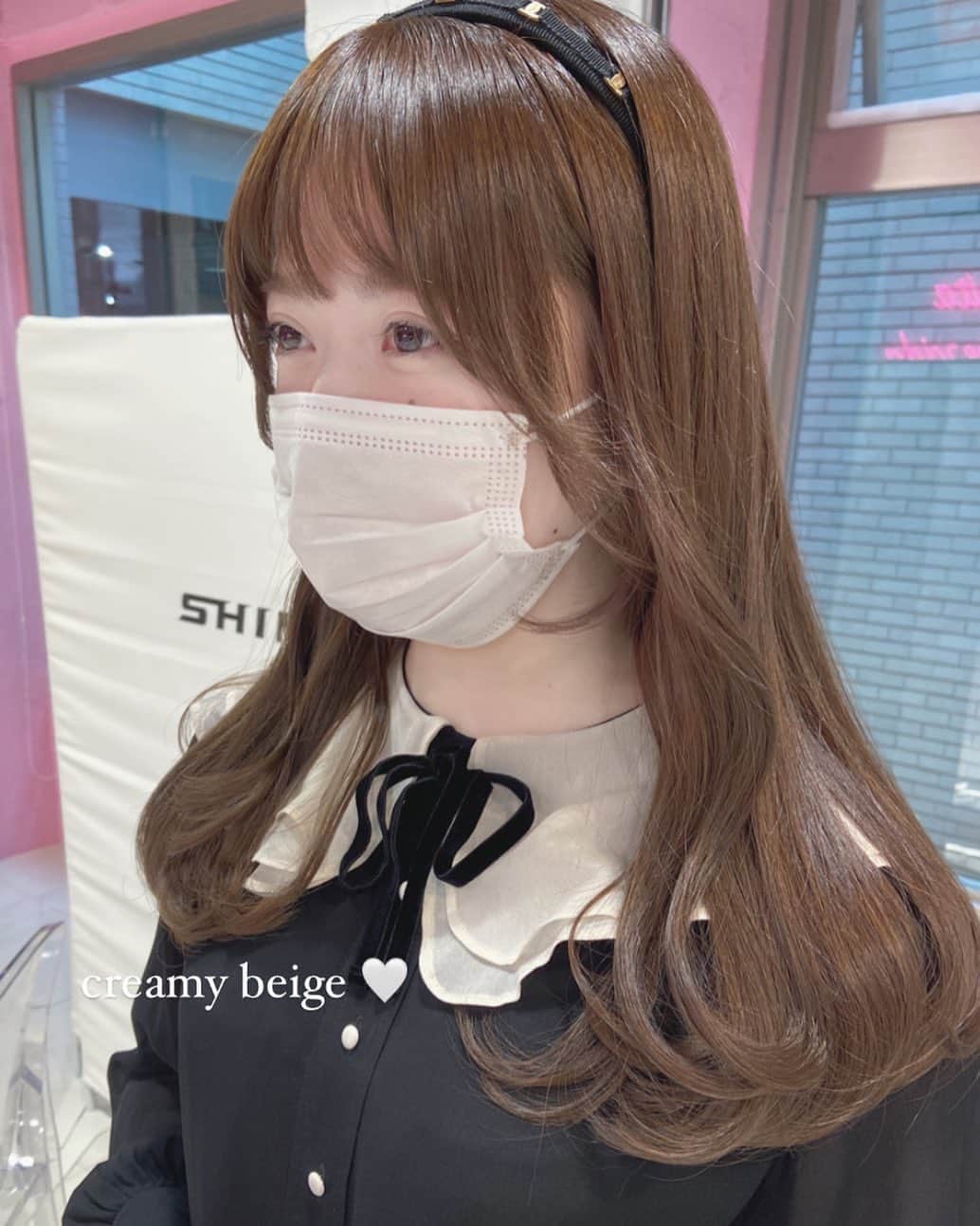 佃加菜のインスタグラム：「creamy beige 🤍 優しい柔らかい女の子に似合うベージュ🤍 🤍色素を薄くしたい 🤍明るさをキープしたい、明るくしたい 🤍ペールトーンのお洋服に合わせたい 🤍まろやかな雰囲気にしたい 🤍洋書の雰囲気、フレンチな雰囲気も好き な方にオススメなペールトーンのベージュ🤍」