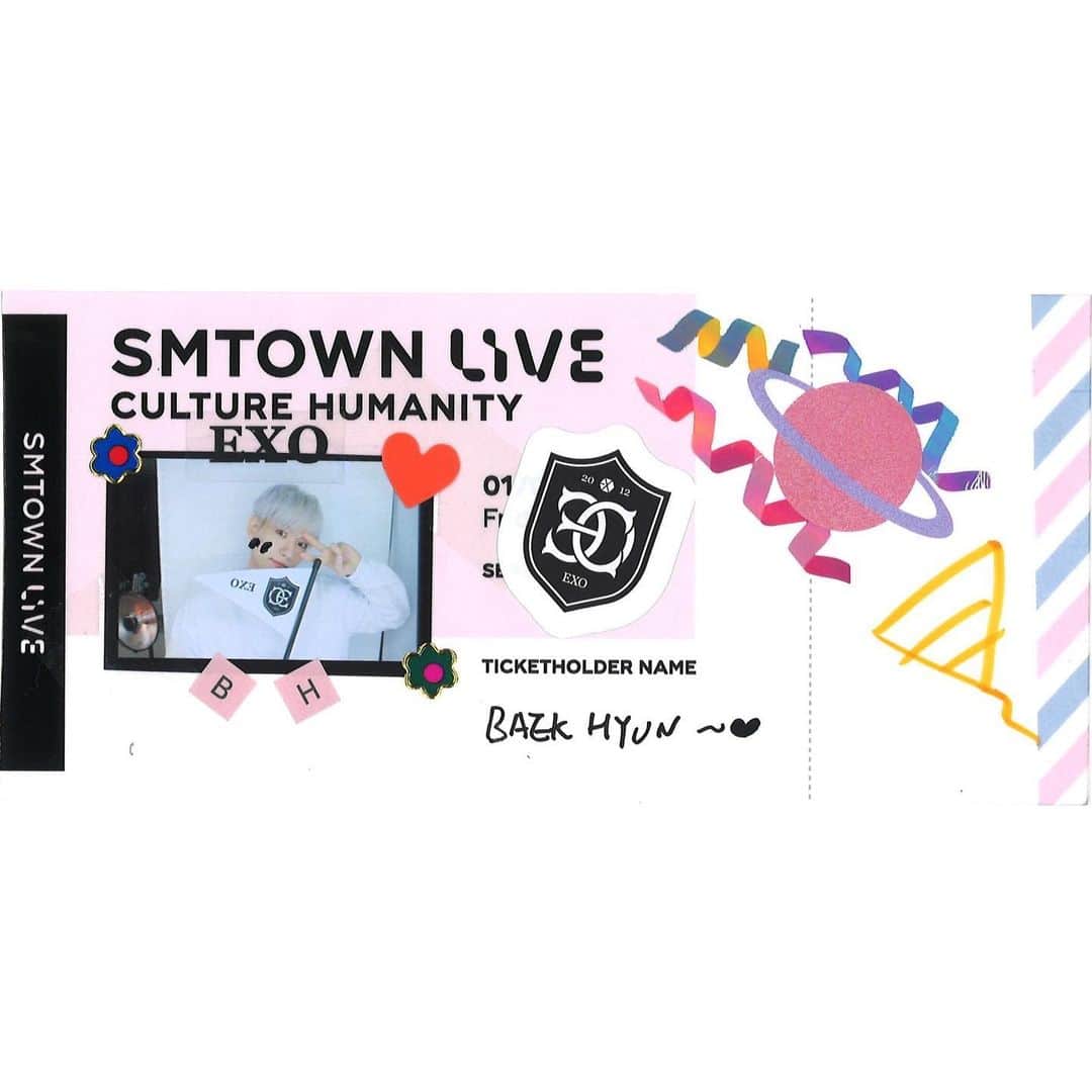 EXOさんのインスタグラム写真 - (EXOInstagram)「💌SMTOWN LIVE Ticket from #BAEKHYUN‪ ‬has arrived!  ➫ 01.01.21 1PM KST ➫ 31.12.20 8PM PST ➫ 31.12.20 11PM EST  During this difficult time of COVID 19, enjoy the SMTOWN LIVE “Culture Humanity” that will encourage and cheer you up for free all around the world.   코로나 19로 힘든 시기, 서로를 격려하고 위로하는 SMTOWN LIVE “Culture Humanity” 전 세계에서 무료로 즐겨요.  #SMTOWN_LIVE_Culture_Humanity ‪#EXO‬ #SMTOWN_LIVE #SMTOWN」12月28日 22時25分 - weareone.exo