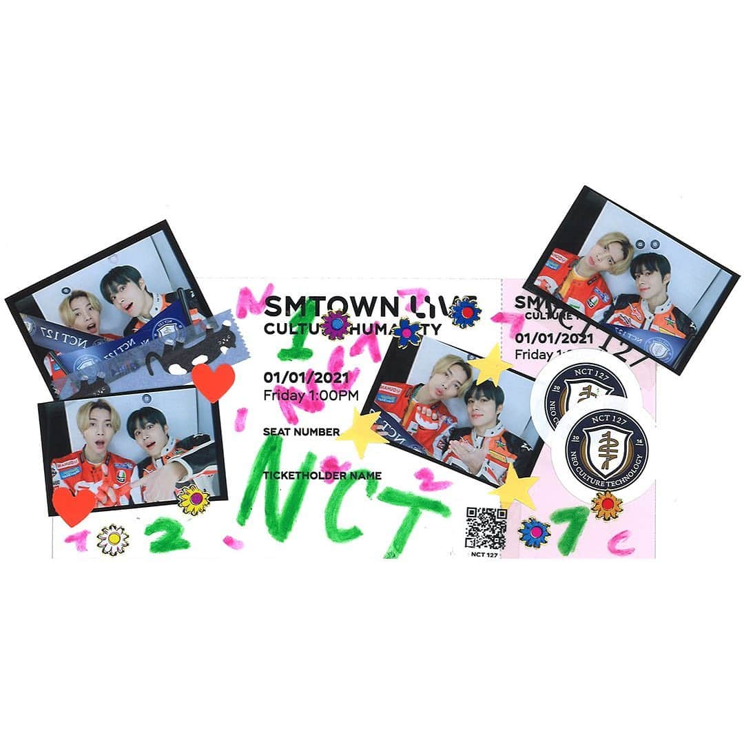 NCT 127さんのインスタグラム写真 - (NCT 127Instagram)「💌SMTOWN LIVE Ticket from #NCT127 has arrived!  ➫ 01.01.21 1PM KST ➫ 31.12.20 8PM PST ➫ 31.12.20 11PM EST  During this difficult time of COVID 19, enjoy the SMTOWN LIVE “Culture Humanity” that will encourage and cheer you up for free all around the world.   코로나 19로 힘든 시기, 서로를 격려하고 위로하는 SMTOWN LIVE “Culture Humanity” 전 세계에서 무료로 즐겨요.  #SMTOWN_LIVE_Culture_Humanity #JOHNNY #JUNGWOO #NCT #SMTOWN_LIVE #SMTOWN」12月28日 22時29分 - nct127