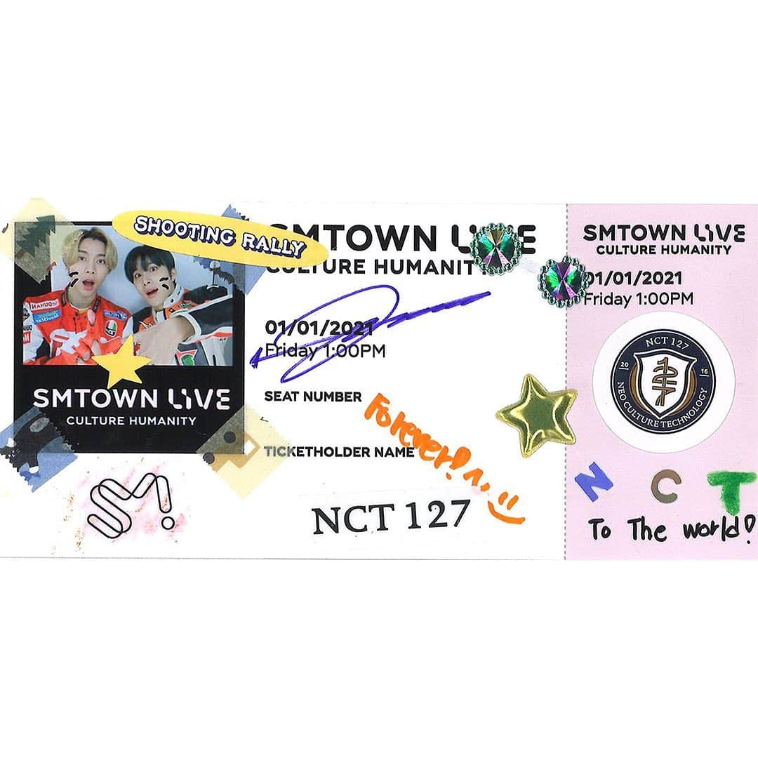 NCT 127さんのインスタグラム写真 - (NCT 127Instagram)「💌SMTOWN LIVE Ticket from #NCT127 has arrived!  ➫ 01.01.21 1PM KST ➫ 31.12.20 8PM PST ➫ 31.12.20 11PM EST  During this difficult time of COVID 19, enjoy the SMTOWN LIVE “Culture Humanity” that will encourage and cheer you up for free all around the world.   코로나 19로 힘든 시기, 서로를 격려하고 위로하는 SMTOWN LIVE “Culture Humanity” 전 세계에서 무료로 즐겨요.  #SMTOWN_LIVE_Culture_Humanity #JOHNNY #JUNGWOO #NCT #SMTOWN_LIVE #SMTOWN」12月28日 22時29分 - nct127