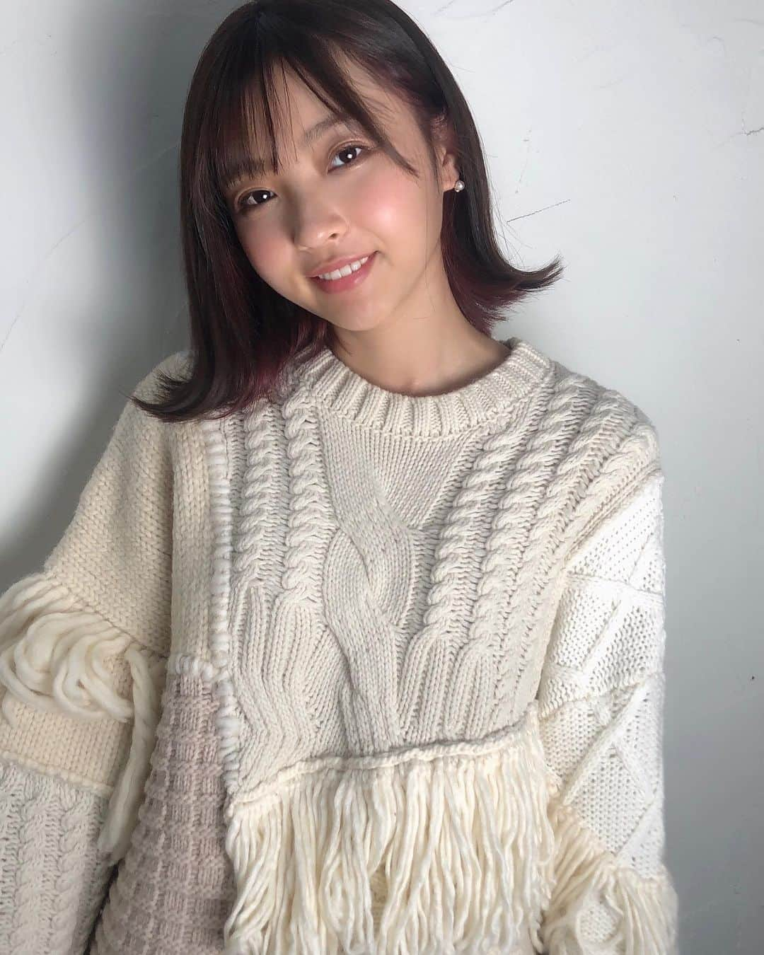 桜子のインスタグラム：「久しぶりの #インナーカラーピンク 💇‍♀️あべさんありがとう〜✨ . . #ally #外ハネボブ  #インナーカラー #外ハネ」