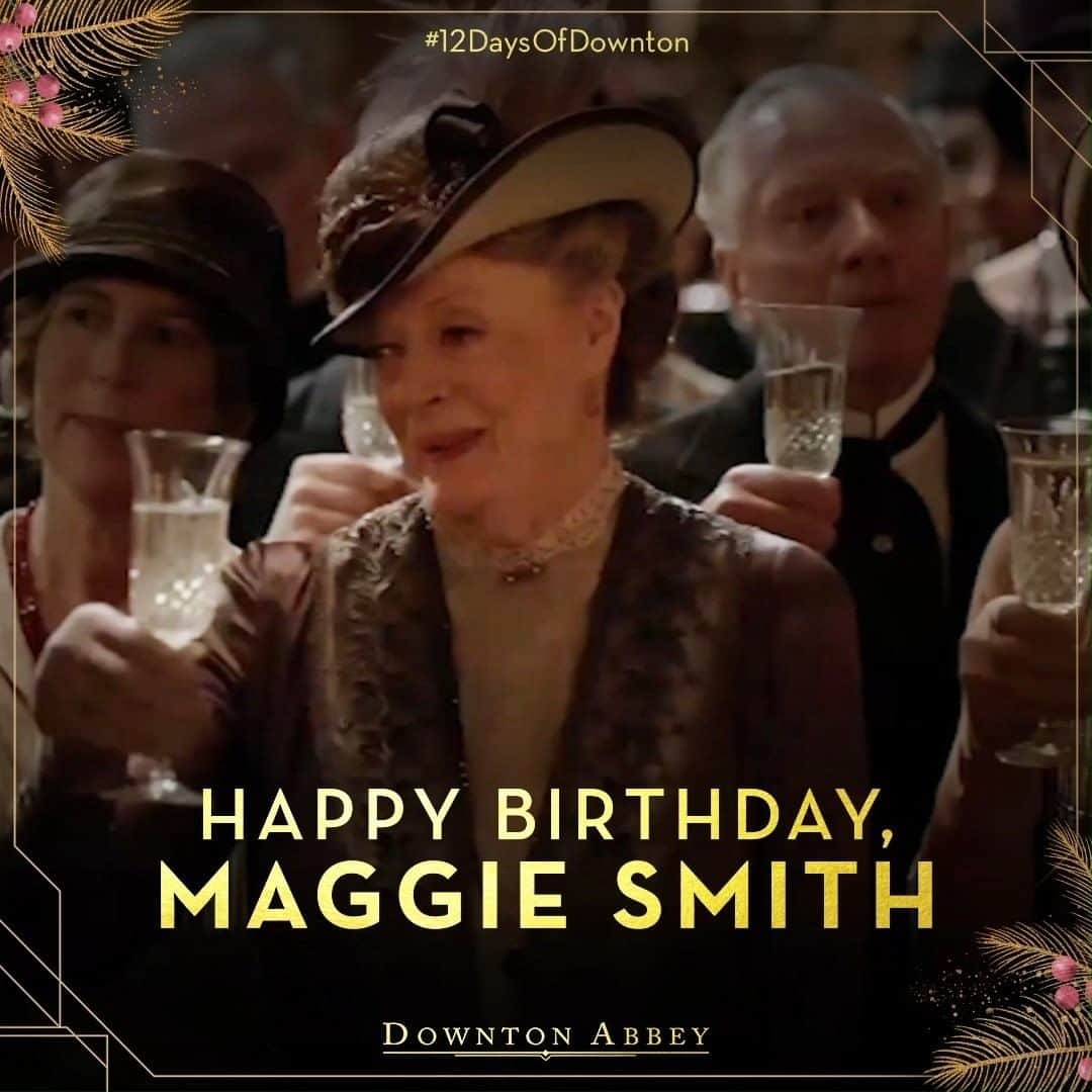 ダウントン・アビーのインスタグラム：「Happy Birthday to our Dowager Countess! What's your favourite moment starring Maggie Smith? #12DaysofDownton」