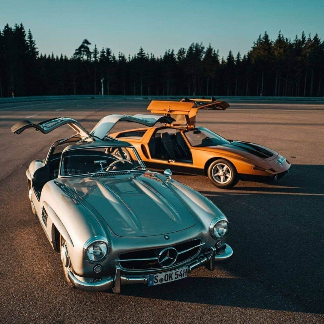 メルセデス・ベンツさんのインスタグラム写真 - (メルセデス・ベンツInstagram)「🌞 Sara l’aurora. Two legendary Mercedes-Benz "gullwings" in the morning sun. Some classic cars are so beautiful that they can hardly be described in words.  #MBclassic #MercedesBenz #gullwing #300SL #C111 📷 @philipprupprecht via @mercedesbenzmuseum」12月29日 7時55分 - mercedesbenz