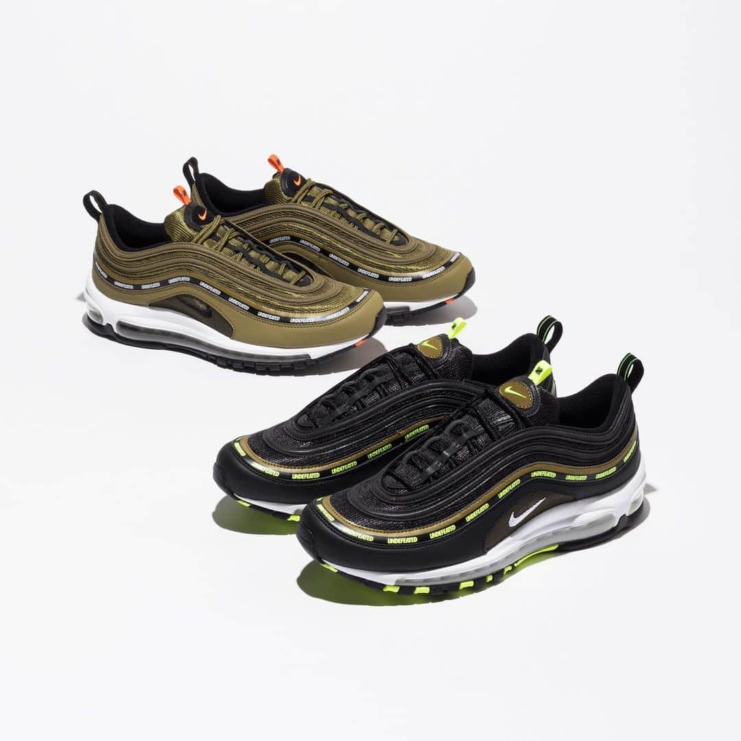 UNDFTDさんのインスタグラム写真 - (UNDFTDInstagram)「The UNDEFEATED x Nike Air Max 97 2020 in Militia Green/Orange Blaze and Black/Volt launching tomorrow, Tuesday, December 29th at 9AM PST exclusively at UNDEFEATED.com  Available in US4-US15  *International shipping excluding Japan, China and Hong Kong」12月29日 7時00分 - undefeatedinc