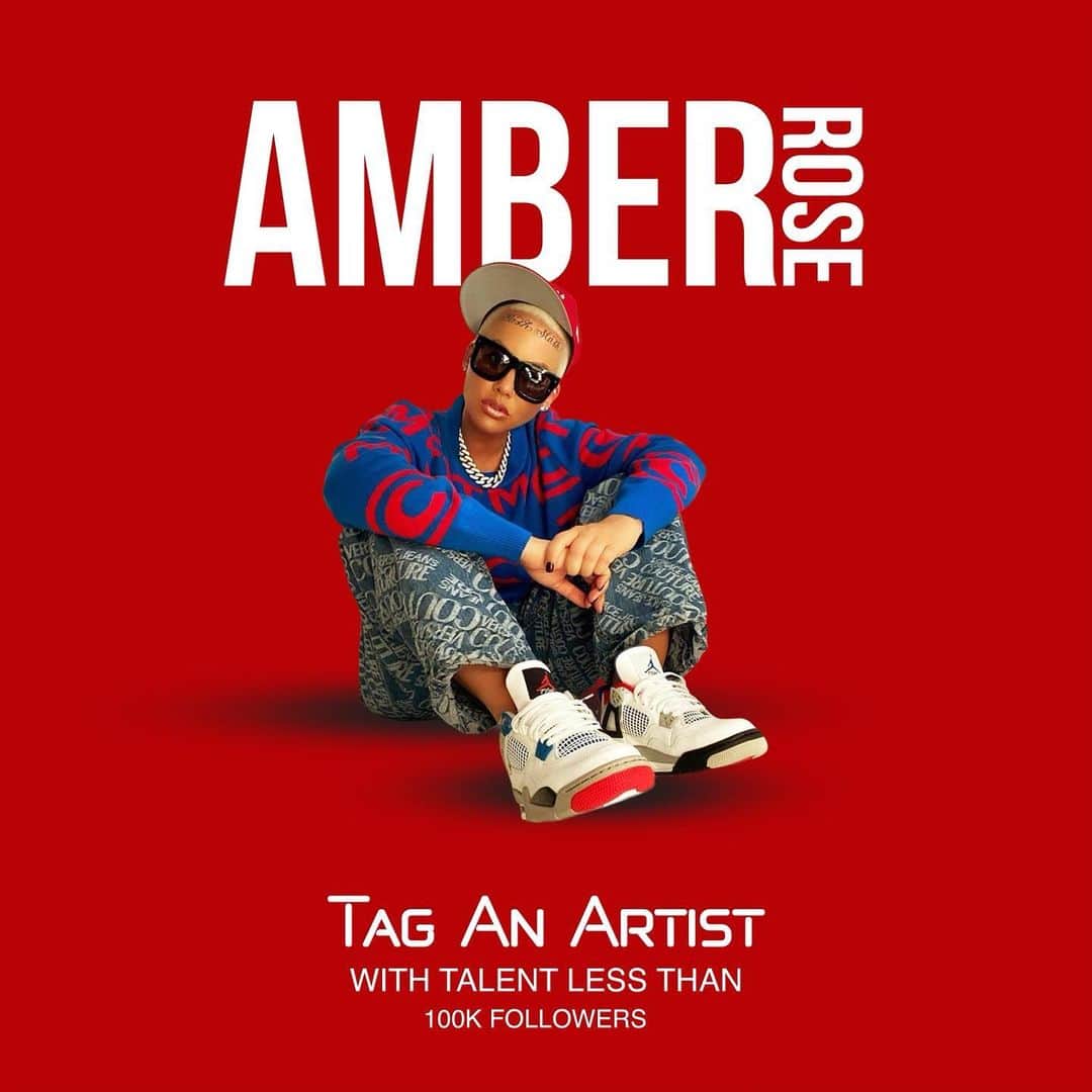 アンバー・ローズのインスタグラム：「Tag a Dope Artist and DM me now! 🔥🙏🏽❤️」