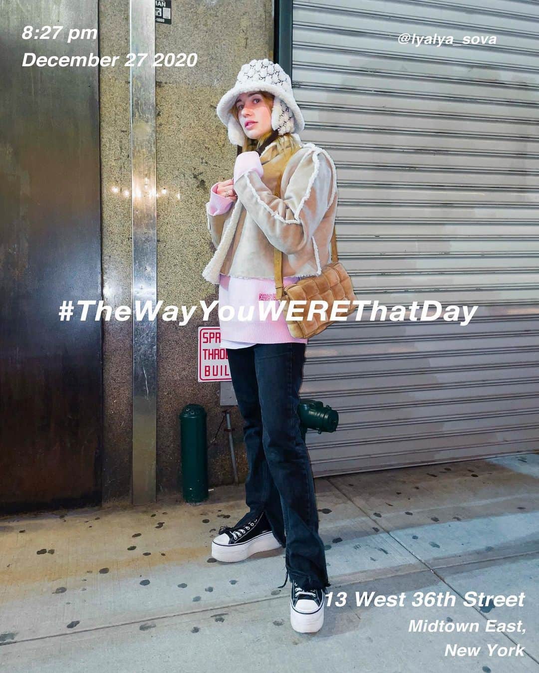 筒井心一さんのインスタグラム写真 - (筒井心一Instagram)「@lyalya_sova on 13 #West36thStreet at 8:27 pm, December 27 2020, #NewYork ﻿ #OutfitOfTheDay = #TheWayYouWEREThatDay」12月28日 23時21分 - thewayyouwerethatday