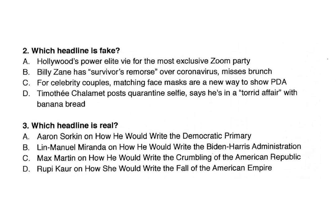 タヴィ・ゲヴィンソンさんのインスタグラム写真 - (タヴィ・ゲヴィンソンInstagram)「Instead of my yearly roundup of inane headlines, I have written a headline QUIZ! Find the whole thing (plus comics etc) in my new zine 🥸 at etsy.me/3aEnIxV 🔗 all proceeds go to @foodbank4nyc Brooklyn❣️  Donations to their #5BoroughChallenge are being matched till Dec 31, so $1 = 10 meals. If you can give more: foodbanknyc.org/teambrooklyn」12月29日 0時17分 - tavitulle