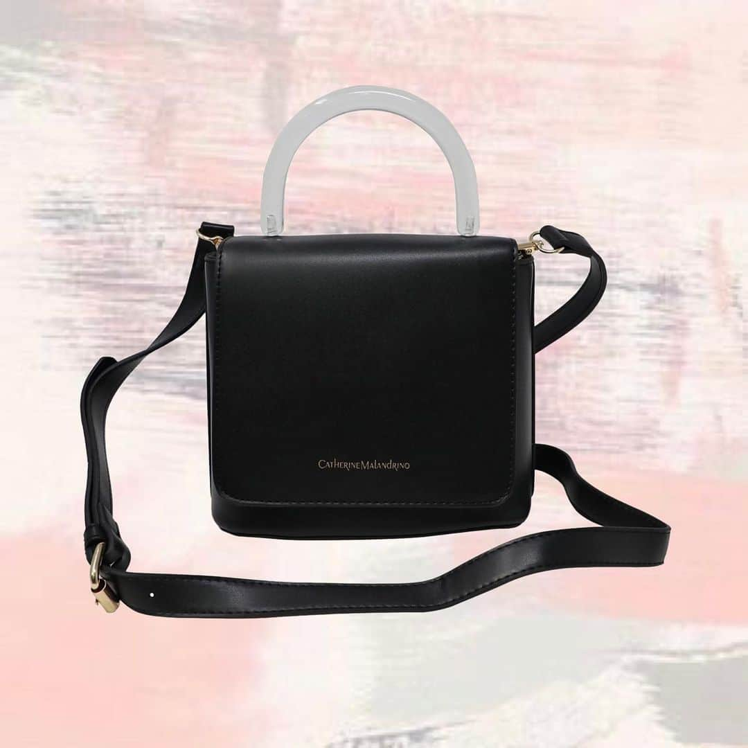 キャサリンマランドリーノのインスタグラム：「Life is short. Buy the bag. 👜  Tap to shop! 🛍 • • • #catherinemalandrino #catherinebycatherinemalandrino #bag #buythebag #shopping #blackbag #mini #womenfashion #fashion #style」