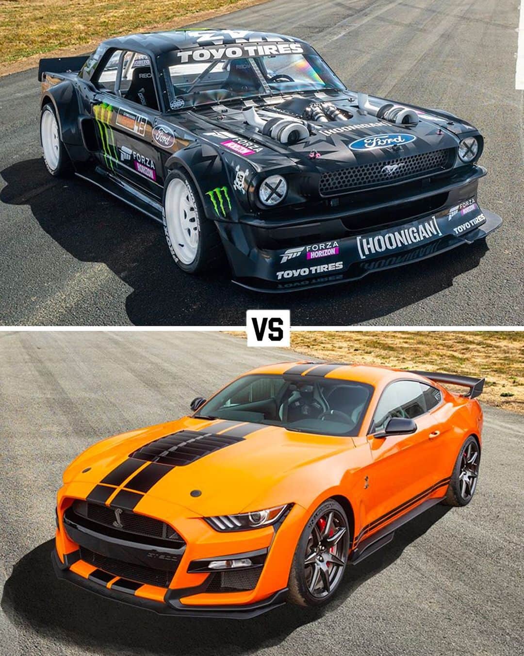 ケン・ブロックのインスタグラム：「It’s insane to think that a production car can hang with the Hoonicorn from a roll…and comes a factory warranty! Click the link (in my bio) to see and hear the quickest *factory built* Ford Mustang of all time in the latest episode of Hoonicorn Vs The World. #spoileralert #HoonicornVsTheWorld #Hoonicorn #FordMustangShelbyGT500」