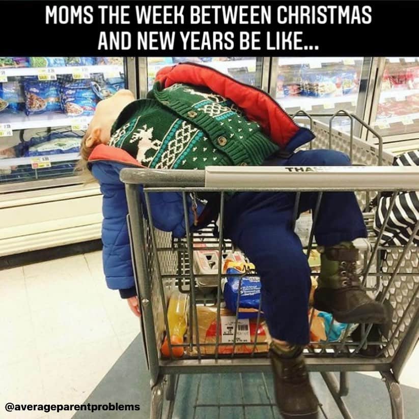 Average Parent Problemsのインスタグラム：「The cart is my couch in this metaphor. #averageparentproblems」