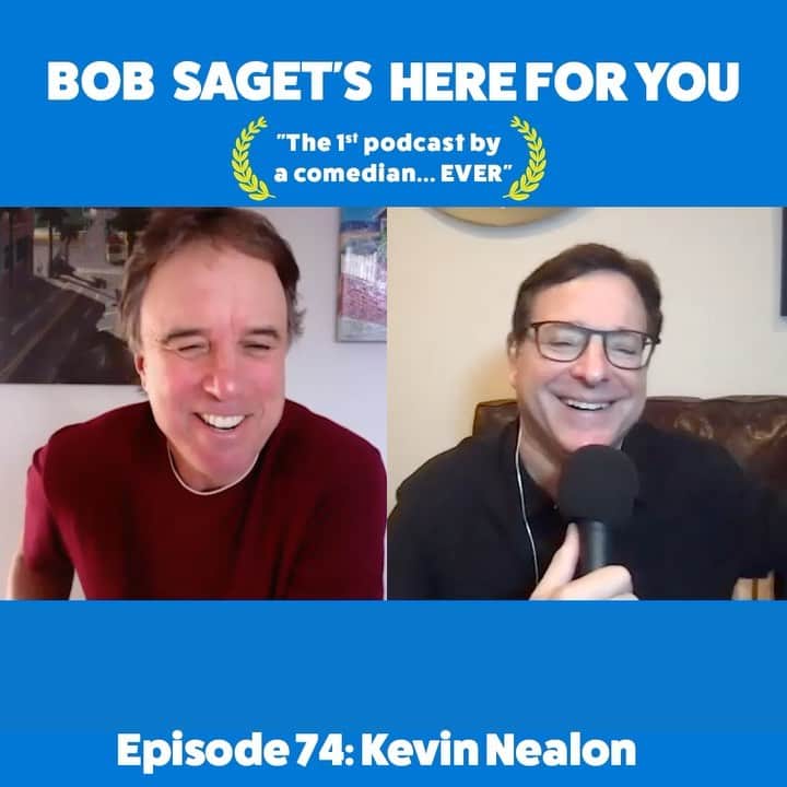ボブ・サゲットのインスタグラム：「Laughed throughout my NEW Podcast Episode OUT TODAY with my friend @kevinnealon -Titled: “Kevin Nealon and Bob Talk About Comedian Survival Instincts and Look Forward to the Future of Stand Up.”  SUBSCRIBE & LISTEN at:  apple.co/bobsaget   @ApplePodcasts @itunes @applemusic @studio71us @studio71uk @studio71fr @studio71it #comedypodcast」