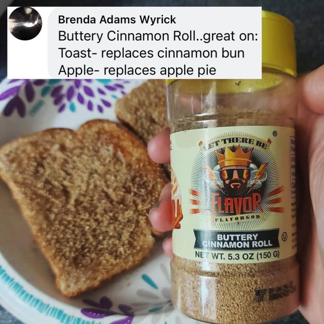 Flavorgod Seasoningsさんのインスタグラム写真 - (Flavorgod SeasoningsInstagram)「Buttery Cinnamon Roll🔥Customer Review! Thanks Brenda⁠ -⁠ 📷: @restoring_jessica⁠ -⁠ Add delicious flavors to your meals!⬇️⁠ Click link in the bio -> @flavorgod  www.flavorgod.com⁠ -⁠ Flavor God Seasonings are:⁠ ➡ZERO CALORIES PER SERVING⁠ ➡MADE FRESH⁠ ➡MADE LOCALLY IN US⁠ ➡FREE GIFTS AT CHECKOUT⁠ ➡GLUTEN FREE⁠ ➡#PALEO & #KETO FRIENDLY⁠」12月29日 4時01分 - flavorgod