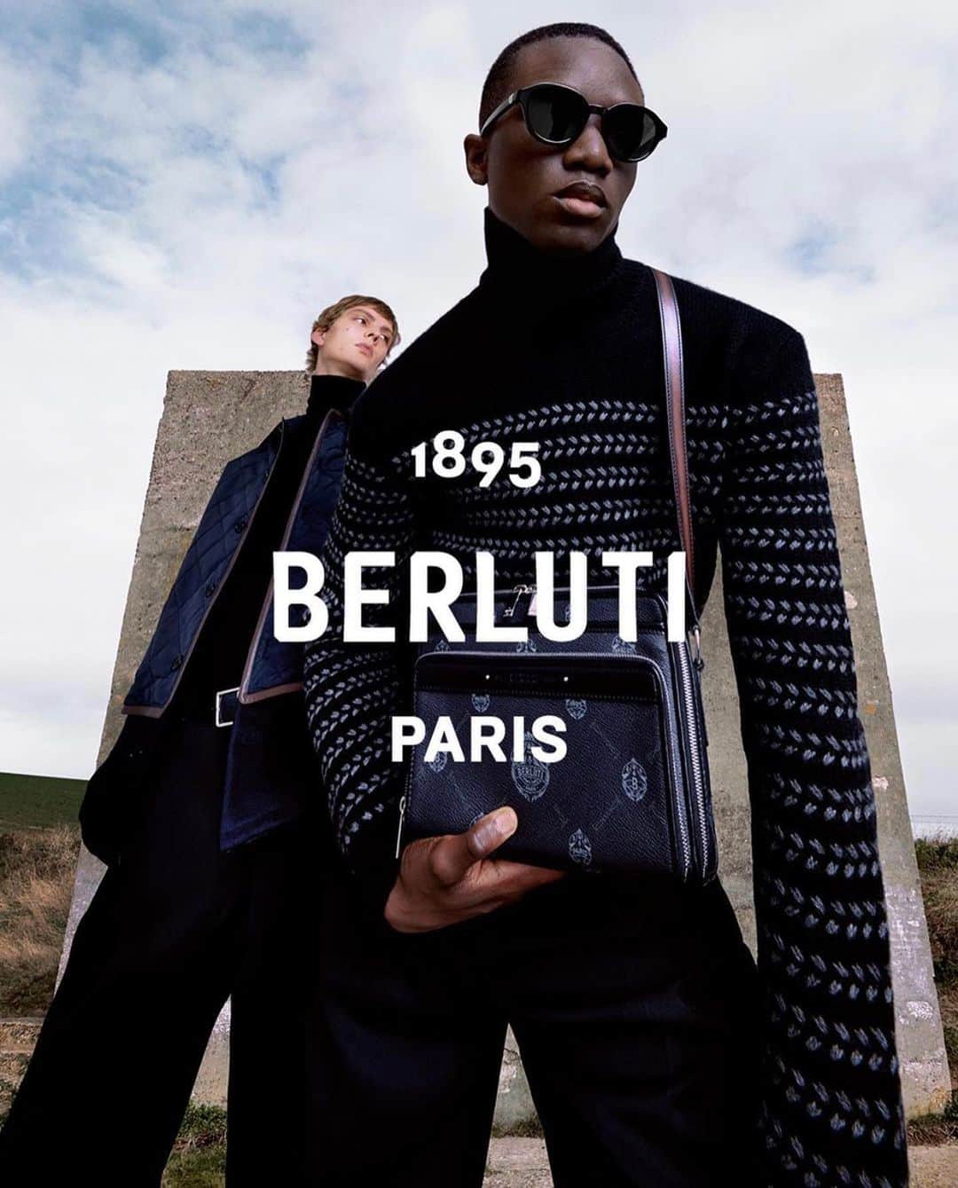 クリスヴァンアッシュのインスタグラム：「@BERLUTI SPRING ‘21 CAMPAIGN SHOT BY @julienmartinezleclerc AND STYLED BY @mauricionardi  FEATURING @doums_gls AND @leondame  ART DIRECTION @mmparisdotcom  MAKE UP @lynseyalexander  HAIR @anthonyturnerhair  CASTING @pg_dmcasting  #berluti #krisvanassche」