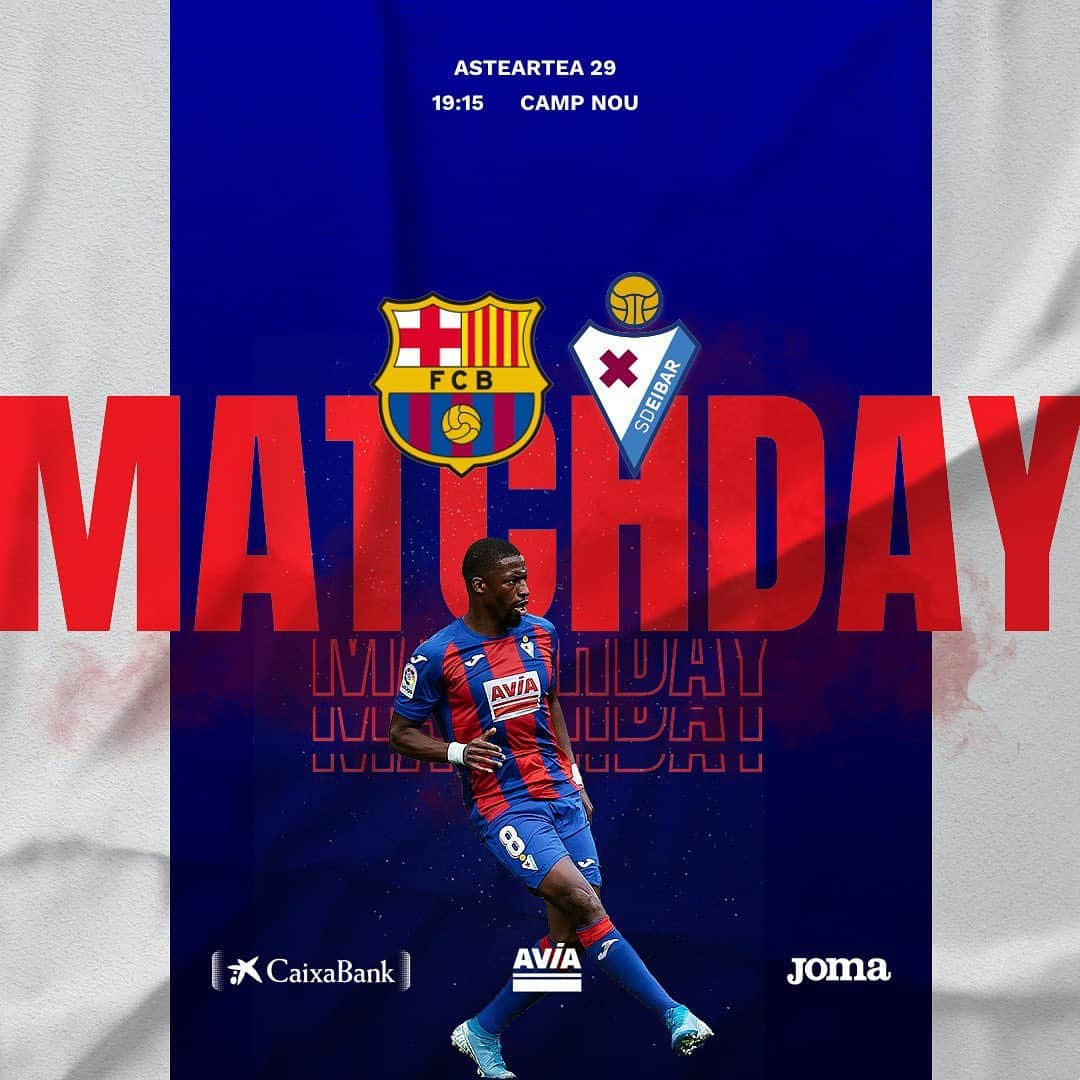 SDエイバルさんのインスタグラム写真 - (SDエイバルInstagram)「PARTIDU EGUNA ⚔️ DÍA DE PARTIDO  🏆 J.16 @laliga  ⏰ 19:15 🏟️ Camp Nou 🆚 @fcbarcelona   #BarçaEibar」12月29日 16時55分 - sdeibar