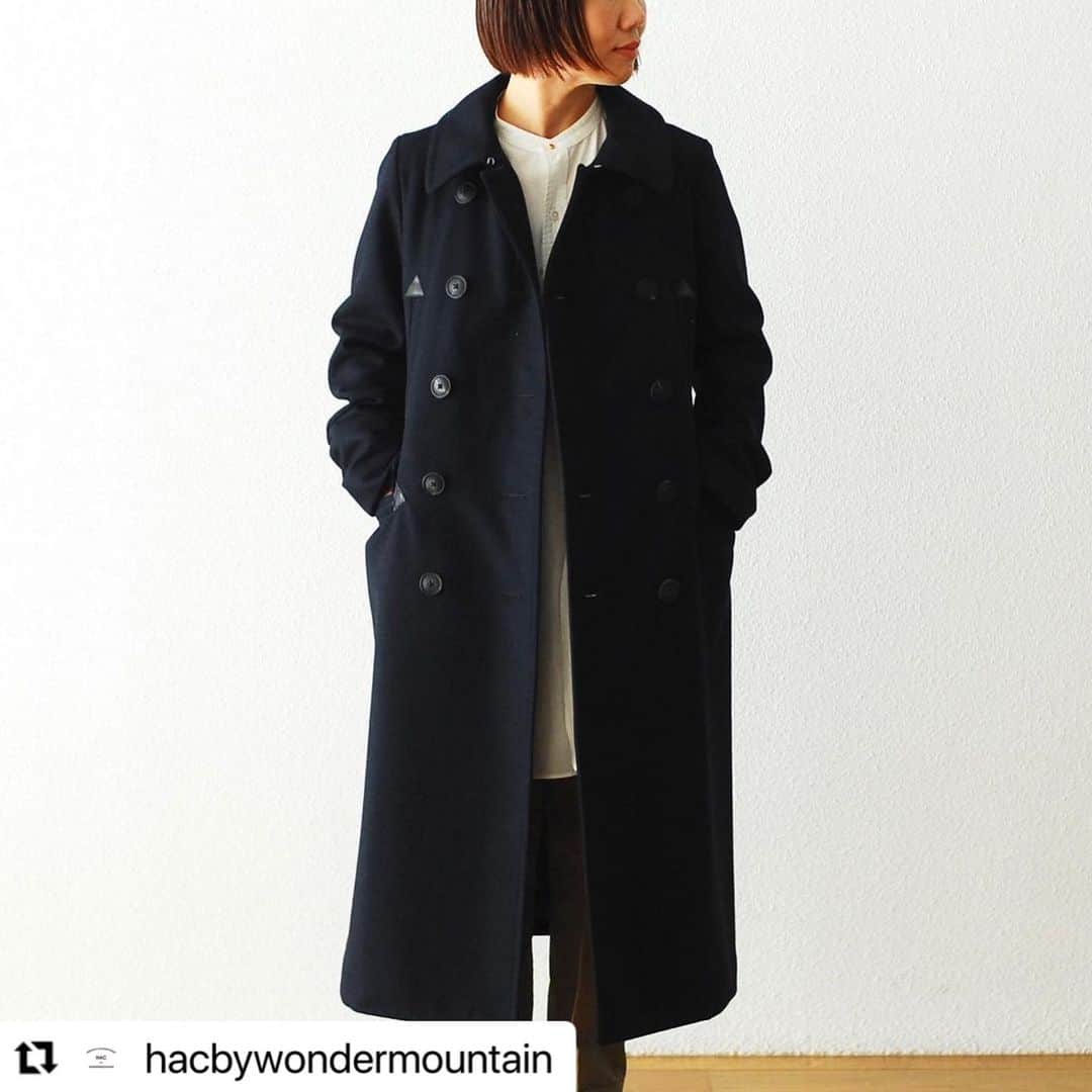 wonder_mountain_irieさんのインスタグラム写真 - (wonder_mountain_irieInstagram)「#Repost @hacbywondermountain with @make_repost ・・・ _ ［ SALE対象商品 ］ Nigel Cabourn WOMAN / ナイジェル ケーボン ウーマン “LONG P-COAT” ￥94,600- > ￥75,680-[20%OFF] _ 〈online store / @digital_mountain〉 https://www.digital-mountain.net/shopdetail/000000010280/ _ 【オンラインストア#DigitalMountain へのご注文】 *24時間注文受付 * 1万円以上ご購入で送料無料 tel：084-983-2740 _ We can send your order overseas. Accepted payment method is by PayPal or credit card only. (AMEX is not accepted)  Ordering procedure details can be found here. >> http://www.digital-mountain.net/smartphone/page9.html _ blog > http://hac.digital-mountain.info _ #HACbyWONDERMOUNTAIN 広島県福山市明治町2-5 2階 JR 「#福山駅」より徒歩15分 (水曜・木曜定休) _ #ワンダーマウンテン #japan #hiroshima #福山 #尾道 #倉敷 #鞆の浦 近く _ 系列店：#WonderMountain @wonder_mountain_irie _ #NigelCabournWOMAN #ナイジェルケーボンウーマン #NigelCabourn #ナイジェルケーボン」12月29日 11時21分 - wonder_mountain_