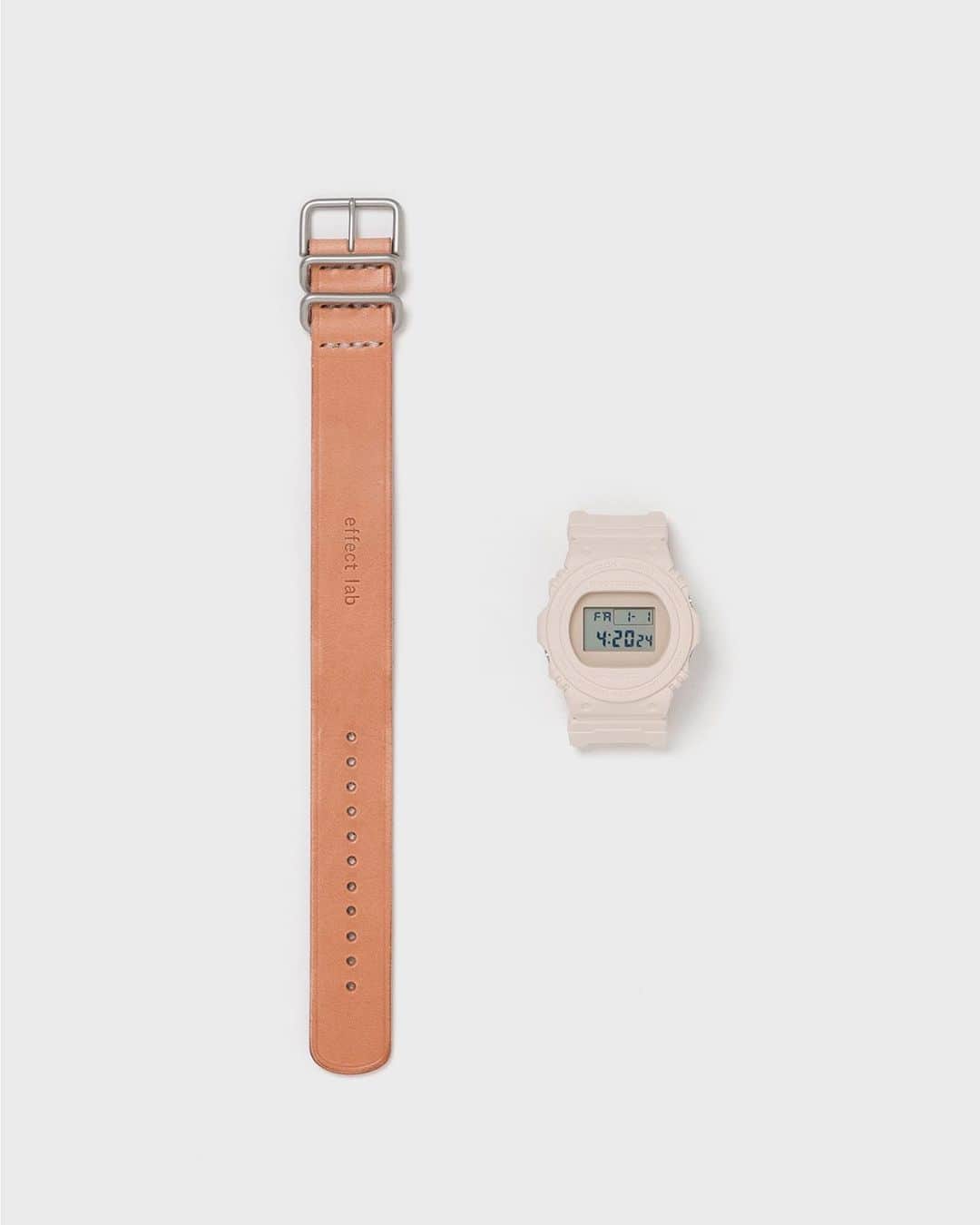 エンダースキーマのインスタグラム：「For this product, we will take order of our personal option “effect_lab” from the customer who brought the watch into sukima Kappabashi. Choose your words and styles of emboss at the store to make your own leather belt. ⠀ ⠀ Hender Scheme × G-SHOCKのコラボレーション第2弾となるHender Scheme × G-SHOCK DW-5750HS20-4JFをリリースします。 スキマ合羽橋では、Hender Scheme × G-SHOCK DW-5750HS20-4JFのレザーベルトに、お好きな文字(英数字・記号から15文字まで)、刻印(素押し・金箔・銀箔)、サイズ(大、小)でパーソナライズオプション「effect_lab」をオーダーいただけます。詳細はプロフィールのリンクからご確認ください。﻿⠀ ⠀ 12月31日(木) 20:00 web 抽選応募 終了 https://entry.henderscheme.com/gshock/web/ *Domestic shipping only⠀ ⠀ #henderschemexGSHOCK #henderscheme #GSHOCK #effectlab」
