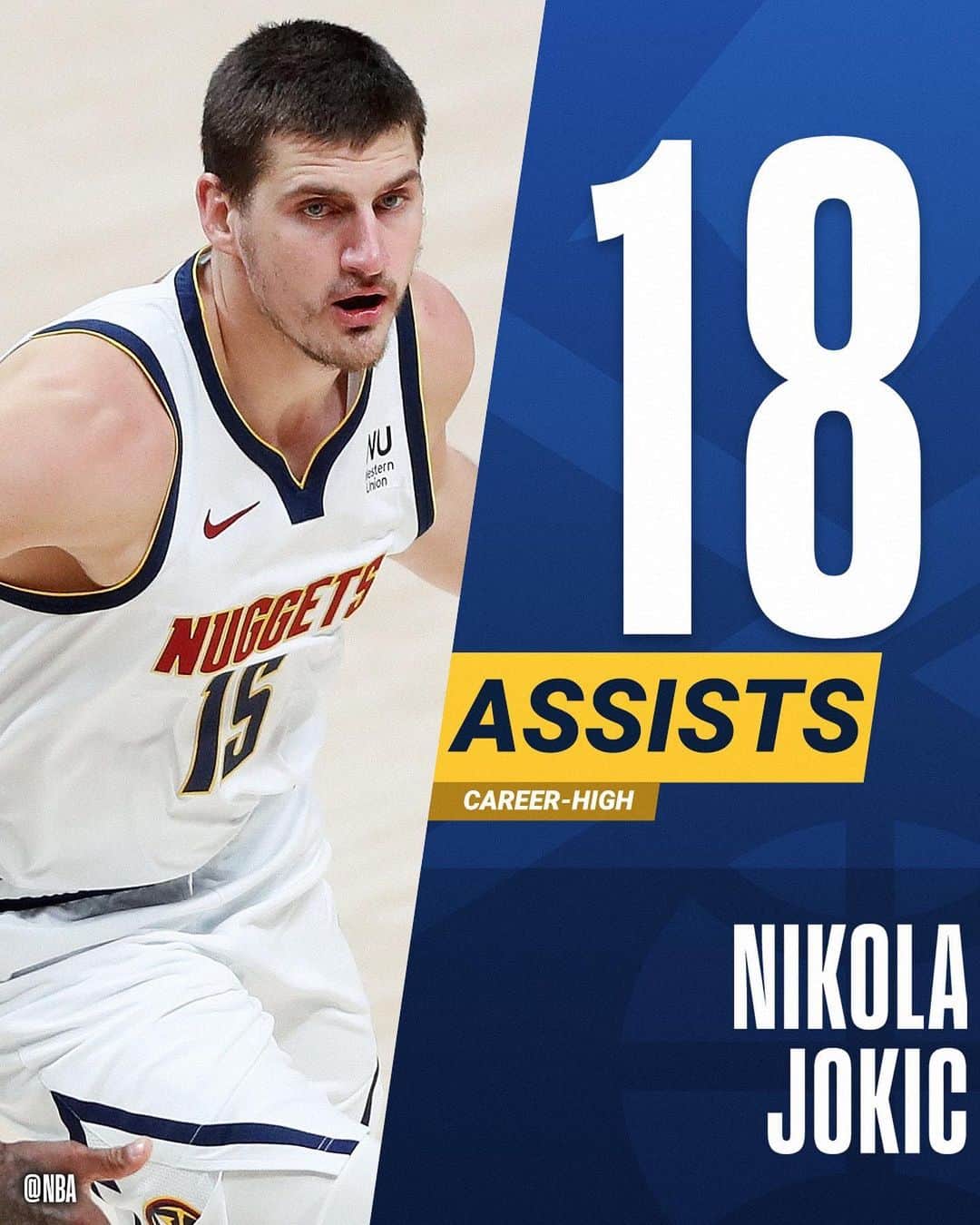 NBAさんのインスタグラム写真 - (NBAInstagram)「Nikola Jokic dishes a career-high 18 assists (along with 19 points & 12 boards) in the @nuggets W! #KiaTipOff20  Nikola is the first CENTER to record 18+ assists in a game since Wilt Chamberlain’s 19 assists on 03/19/1968!」12月29日 13時39分 - nba