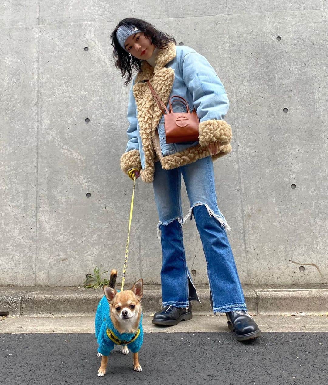 長澤メイのインスタグラム：「🐕💕✨ #mei_outfit」