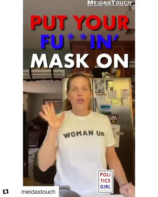 ジェリー・ライアンのインスタグラム：「OMG this woman is MEEEEEEEEE. I’m just done. WEAR👏🏼A F#@&ING👏🏼MASK👏🏼.」