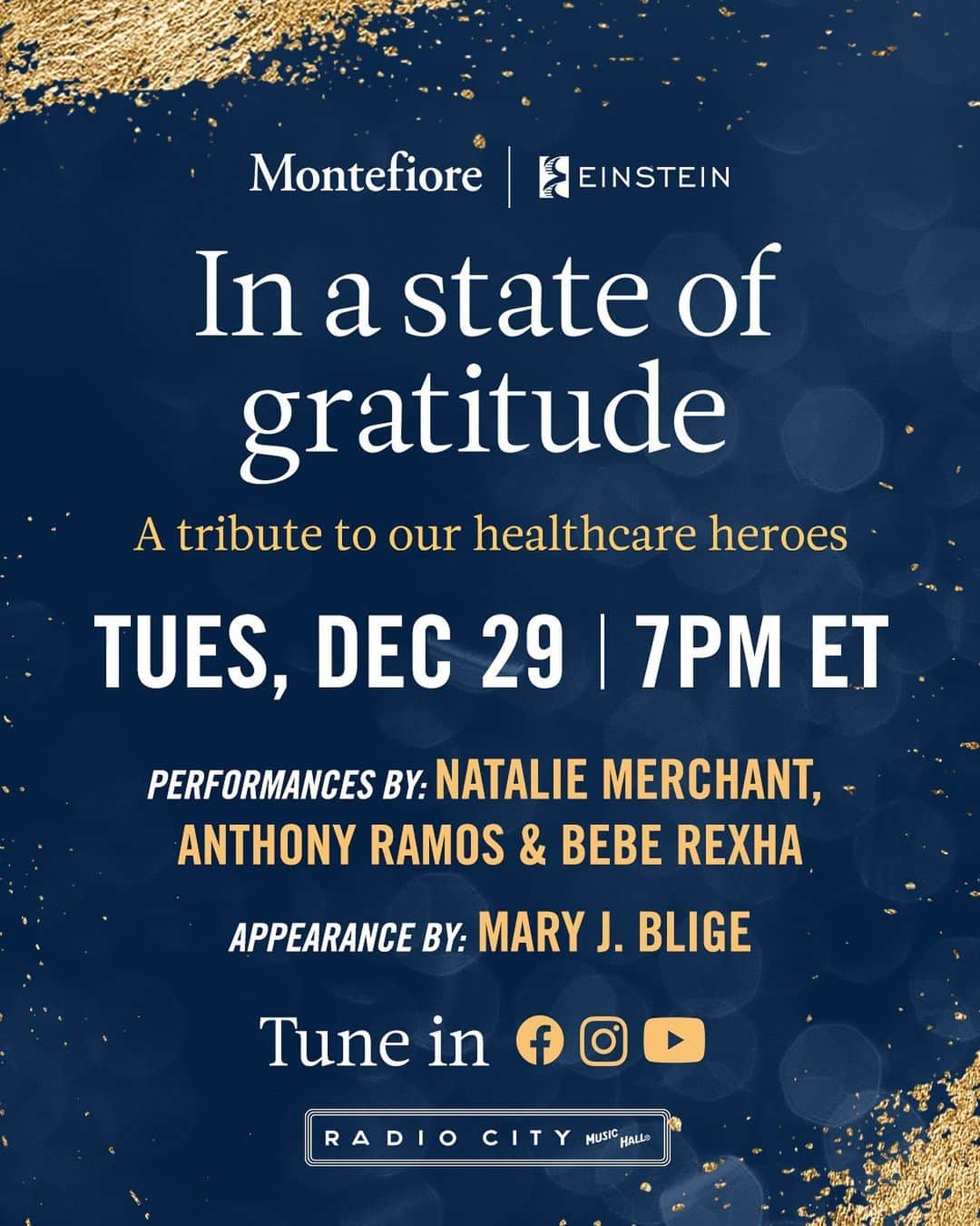 メアリー・J. ブライジさんのインスタグラム写真 - (メアリー・J. ブライジInstagram)「Tune in tonight at 7pm for “Montefiore-Einstein Presents - In A State of Gratitude – A Tribute to Our Healthcare Heroes”. This special virtual concert event will stream on @RadioCityMusicHall Facebook, Instagram and YouTube channel. You can watch here: https://youtu.be/hm_j50ZVBY8 #sponsored #ad」12月30日 2時38分 - therealmaryjblige