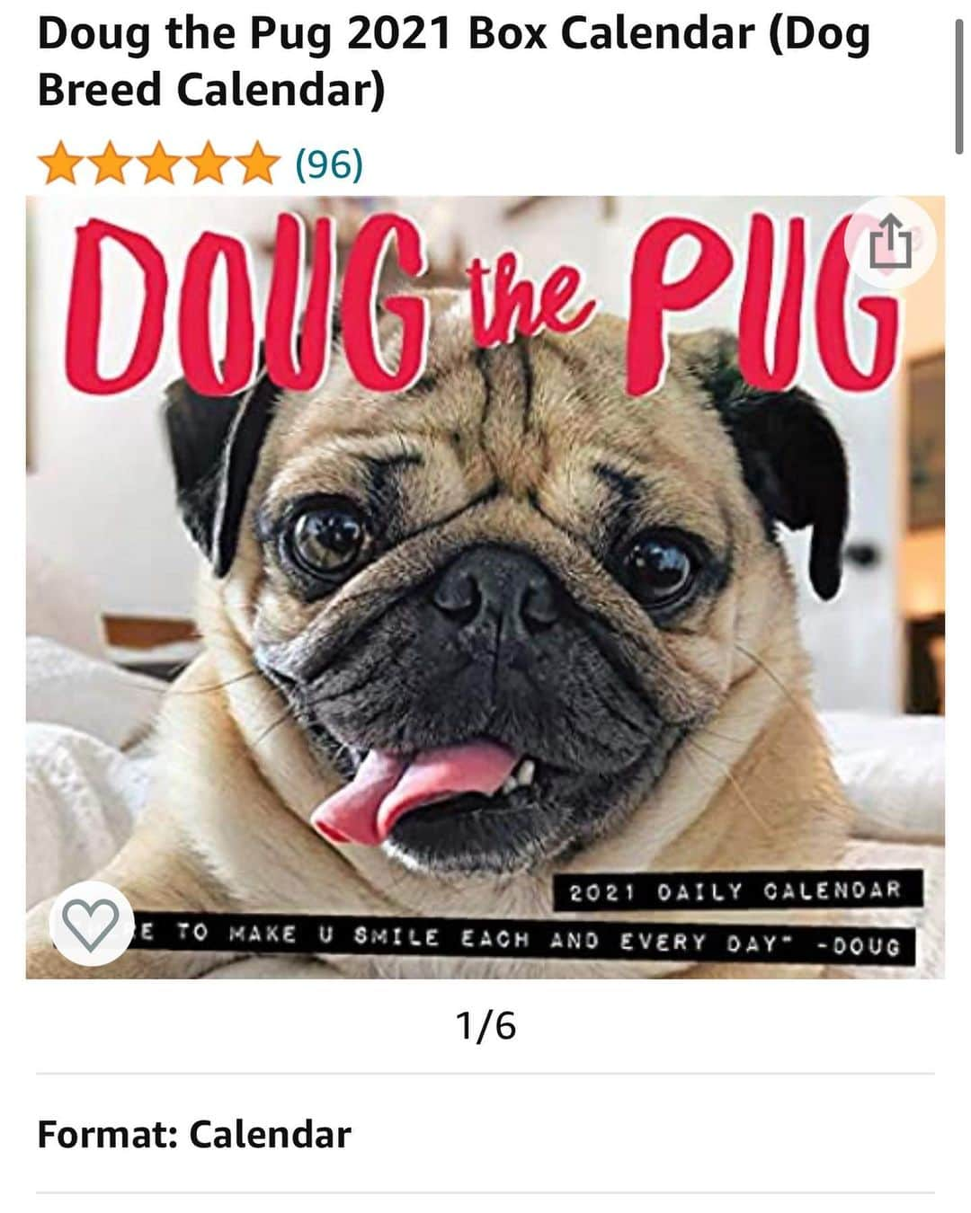 itsdougthepugさんのインスタグラム写真 - (itsdougthepugInstagram)「“A simple way to make 2021 brighter” -Doug • New Year, New Calendars! My 2021 Wall Calendar is ON SALE at Amazon, and my daily calendar is available too! Link in bio or search on Amazon. Let’s start this new year off right!!⭐️⭐️⭐️⭐️⭐️」12月30日 2時00分 - itsdougthepug