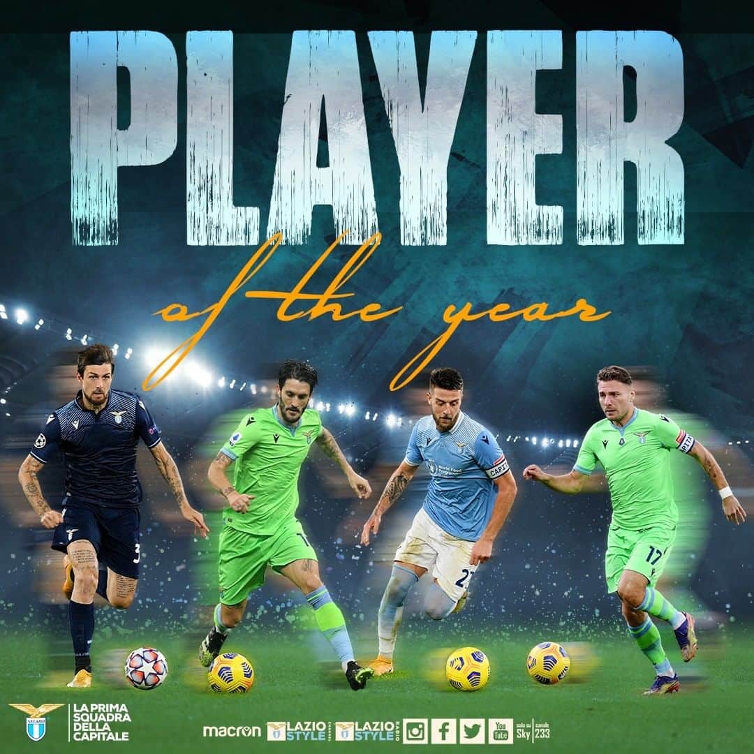 SSラツィオさんのインスタグラム写真 - (SSラツィオInstagram)「⭐️ S.S. Lazio Player of the Year 2020 ⭐️ Choose from our four nominees below ⤵️  🦁 Francesco Acerbi 🎩 Luis Alberto 👑 Ciro Immobile 🎖 Sergej Milinkovic」12月29日 18時52分 - official_sslazio
