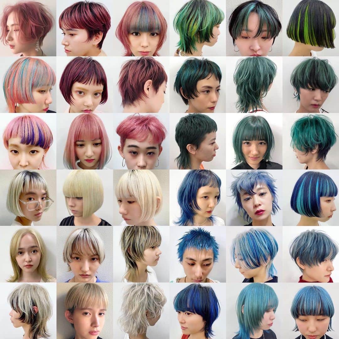 内田聡一郎さんのインスタグラム写真 - (内田聡一郎Instagram)「this is contrast design🔥 様々な色と明度。 今年もたくさんのカラーとデザインをありがとうございました。 来年はもっと楽しくデザインを✂️  #lecotokyo #LECO #ビビッドカラー  #個性派カラー #ハイライト #ハイライトカラー #コントラストデザイン #haircolor #ローライト #hairstyles #デザインカラー #ハイトーンカラー #ブリーチカラー #カラー #ヘアカラー #美容師  #渋谷ヘアサロン」12月29日 20時36分 - soucuts