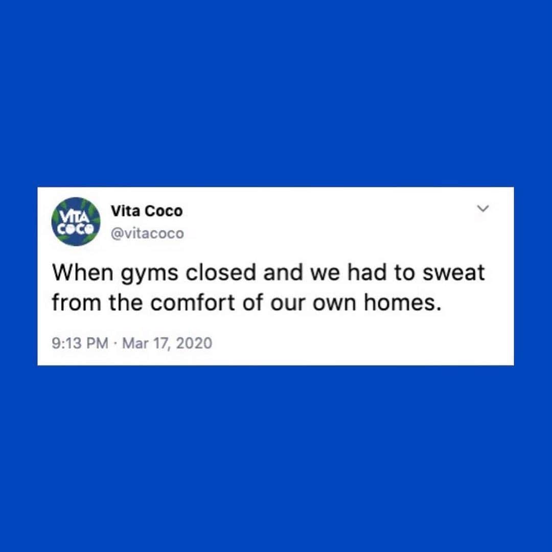 Vita Coco Coconut Waterさんのインスタグラム写真 - (Vita Coco Coconut WaterInstagram)「If it was a normal year, the holidays alone (buying last minute gifts, extra time with your in-laws, questions from your mom about your relationship status) might drive you a bit...crazy. But 2020 was anything but normal. We had to navigate staying at home, working from home, working out at home, while trying to stay sane. So, in celebration of this crazy year winding down, we wanted to highlight some top moments from 2020 where we thought, "damn, I need a coconut water*"   *alternates for coconut water include: an afternoon beer, a 7-hour nap, my Zoom to work, wine, a haircut, a shot of tequila, human interaction because I've only talked to my dog for a week.」12月30日 11時20分 - vitacoco