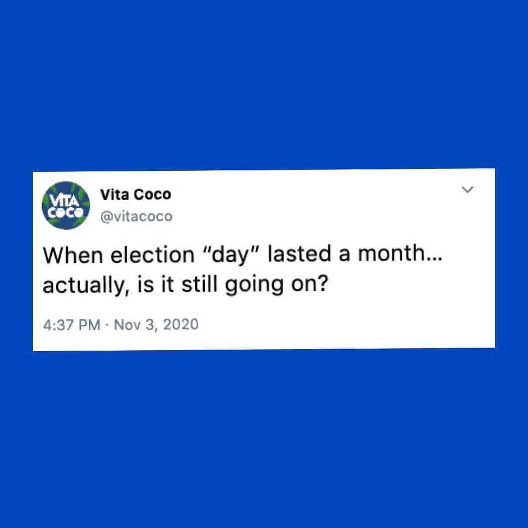 Vita Coco Coconut Waterさんのインスタグラム写真 - (Vita Coco Coconut WaterInstagram)「If it was a normal year, the holidays alone (buying last minute gifts, extra time with your in-laws, questions from your mom about your relationship status) might drive you a bit...crazy. But 2020 was anything but normal. We had to navigate staying at home, working from home, working out at home, while trying to stay sane. So, in celebration of this crazy year winding down, we wanted to highlight some top moments from 2020 where we thought, "damn, I need a coconut water*"   *alternates for coconut water include: an afternoon beer, a 7-hour nap, my Zoom to work, wine, a haircut, a shot of tequila, human interaction because I've only talked to my dog for a week.」12月30日 11時20分 - vitacoco
