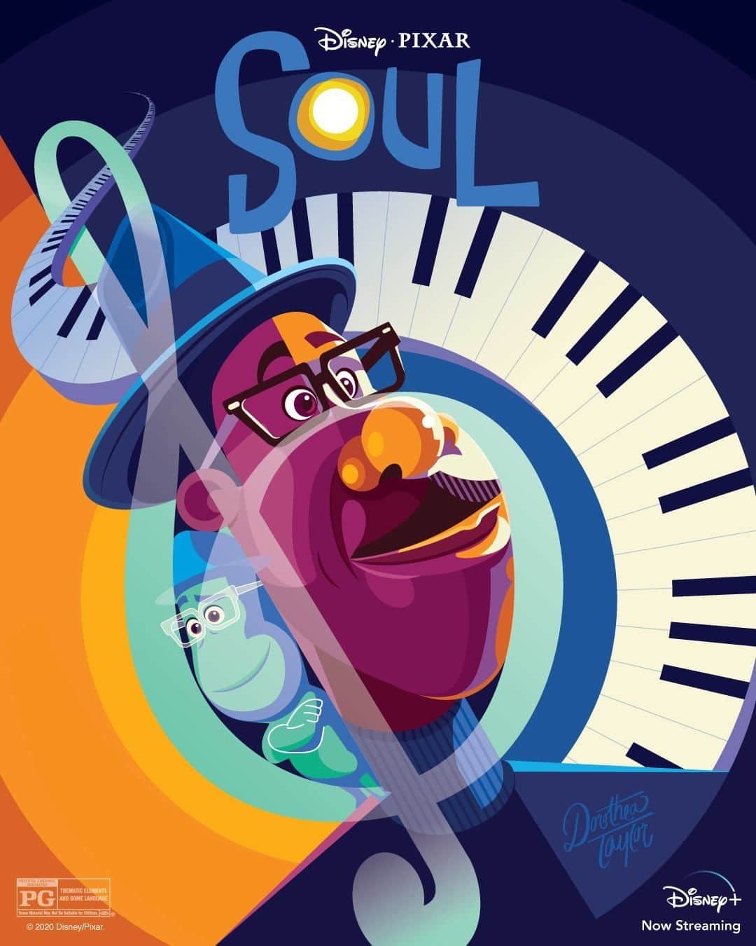 Walt Disney Studiosさんのインスタグラム写真 - (Walt Disney StudiosInstagram)「“The music is just an excuse to bring out the you.” Check out these posters inspired by #PixarSoul, made by artist Dorothea Taylor. Soul is now streaming on #DisneyPlus.」12月30日 3時00分 - disneystudios