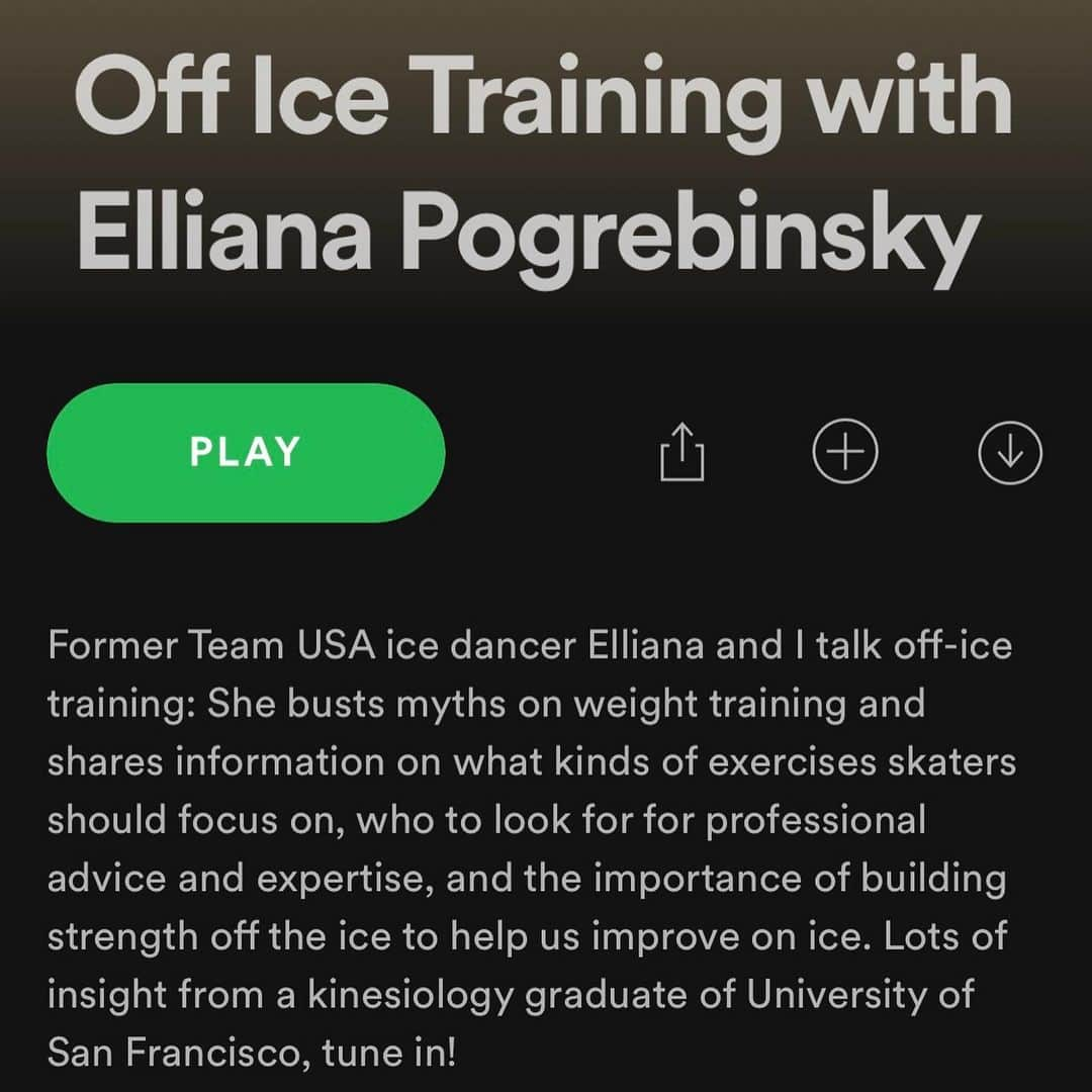 ポリーナ・エドモンズさんのインスタグラム写真 - (ポリーナ・エドモンズInstagram)「NEW POD IS UP! @elliana_pogrebinsky and I talk off ice training: busting myths about weight training, the importance of professional instruction for proper technique & workouts plans, and what exercises to focus on to target muscle groups used on ice.   As a recent graduate from @usfca , she provides stellar insight from a kinesiology background💪🏻 Listen on all podcast platforms, link in bio! Let me know what you think!✨💖  ____ #podcast #skatingpodcast #figureskater #figureskating #athlete #femaleathlete #weighttraining #strengthandconditioning #kinesiology #workouts #exercises #skatingworkouts #ice #teamusa #usfigureskating #sportpodcast」12月30日 3時16分 - polinaedmunds